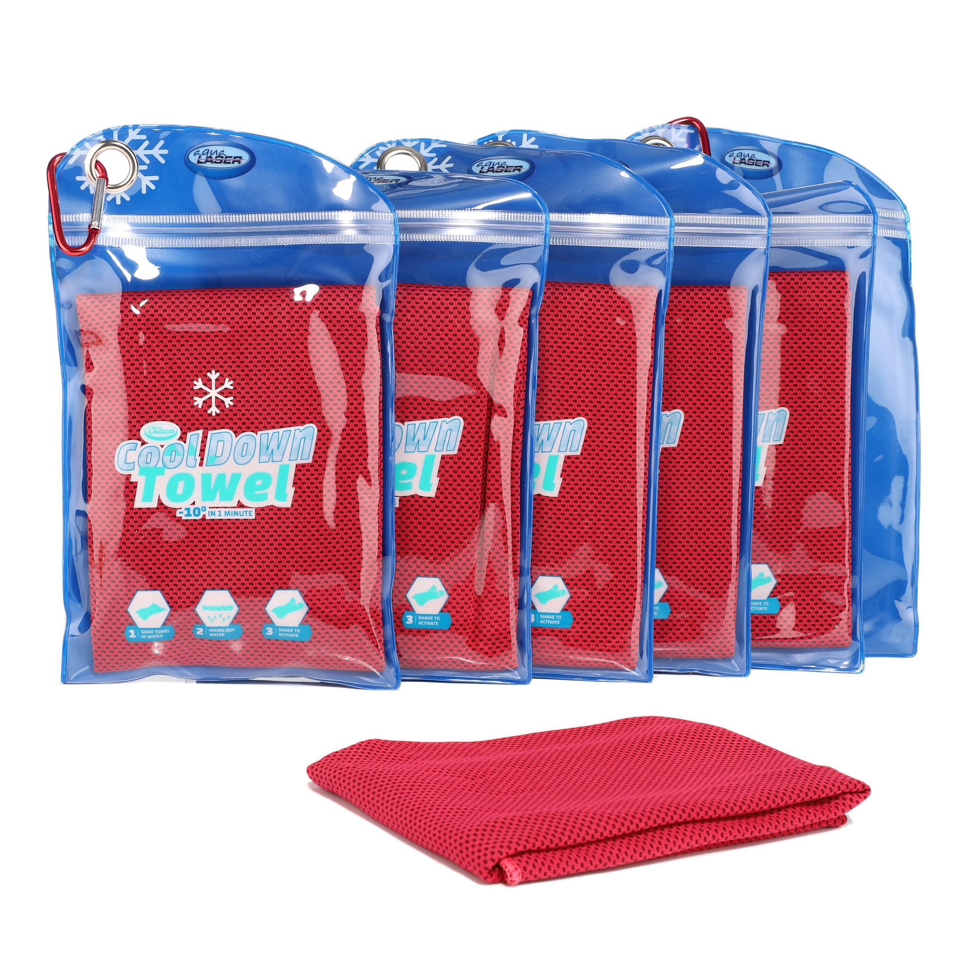 COOL DOWN TOWEL kühlende Tücher Polybag verschließbar 90x30cm 6 Stück