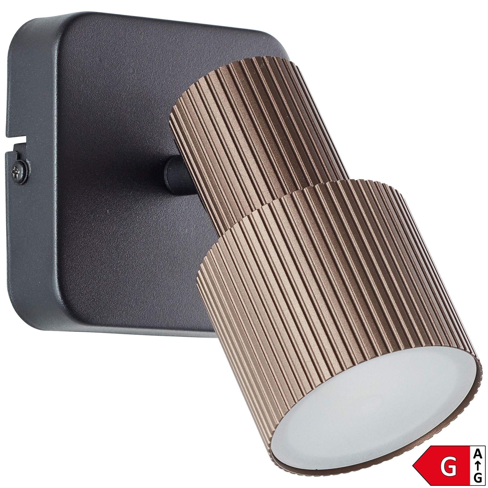 BRILLIANT LED Wandleuchte Cadiz 1-flammig schwenkbarer Kopf, Energieeffizienzklasse G