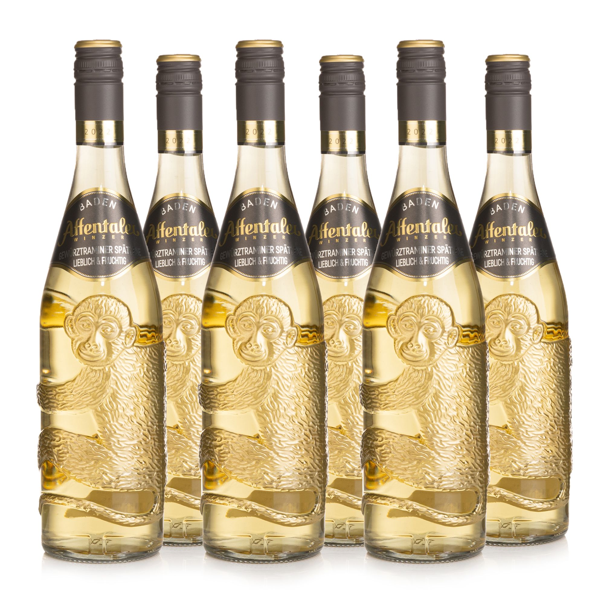 AFFENTALER WEIN Gewürztraminer JG2025 Spätlese lieblich in Affenflaschen exklusiv bei QVC