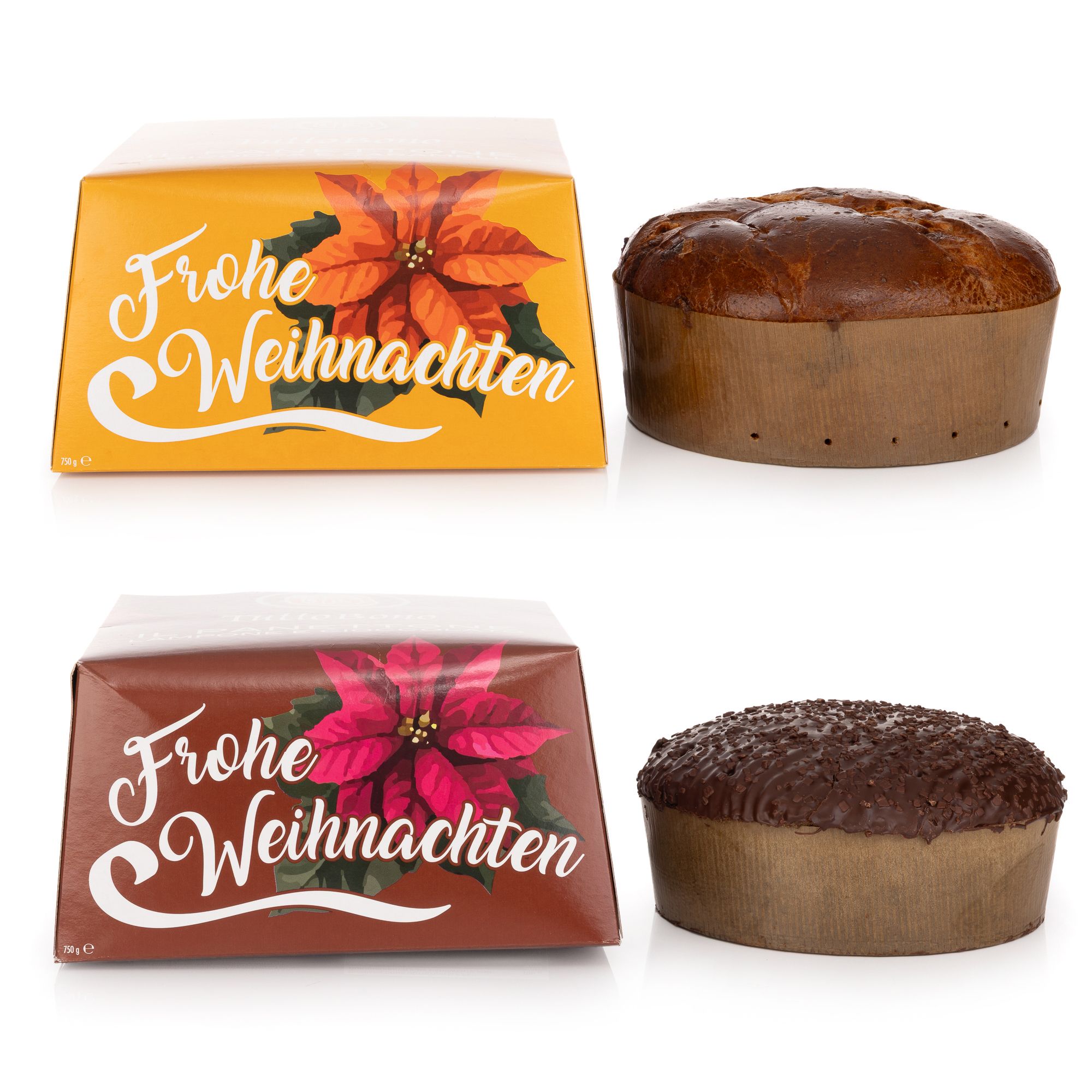 TUTTOBONO® Panettone Doppelpack Himbeere/Schoko und Aprikose/Karamell Inhalt 2x 750g