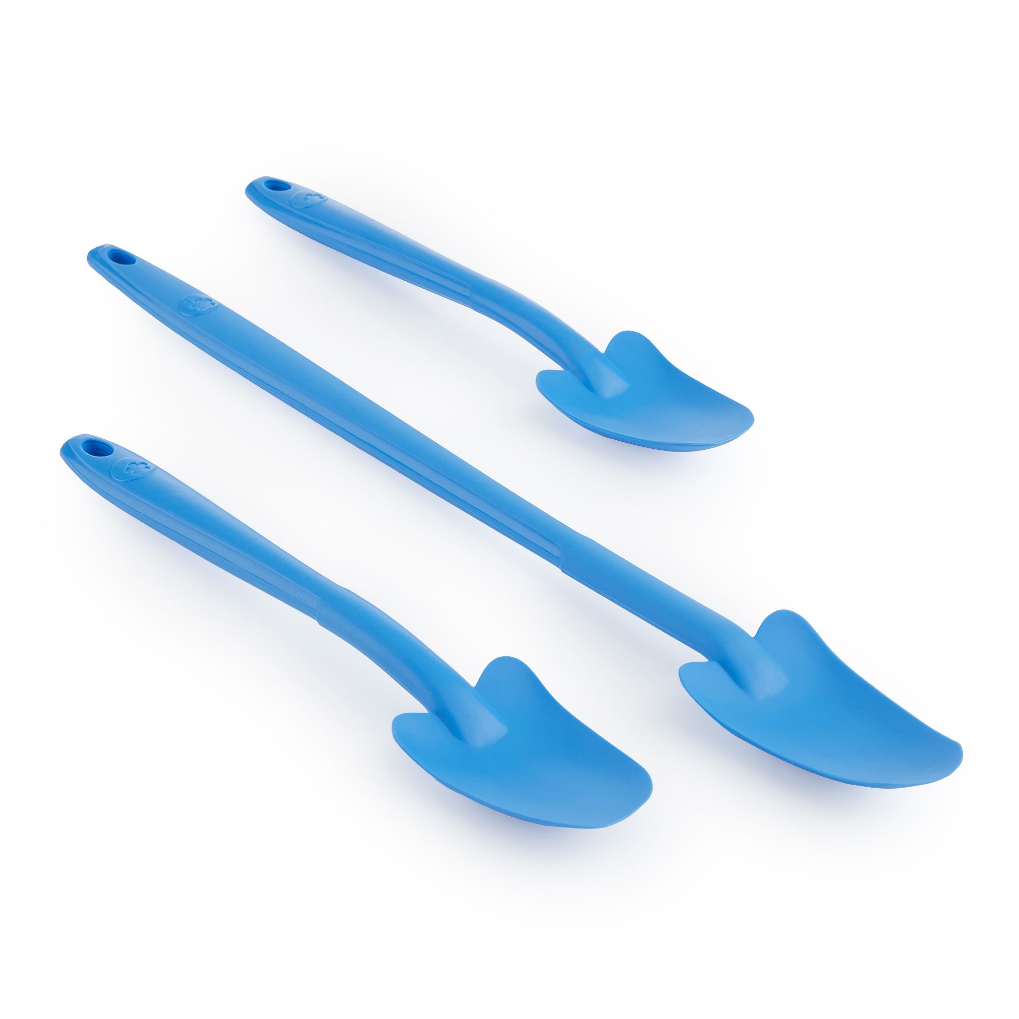 KOCHBLUME® Silikon Restelöffel 2x S & 1x L Löffel mit Edelstahlkern spülmaschinenfest