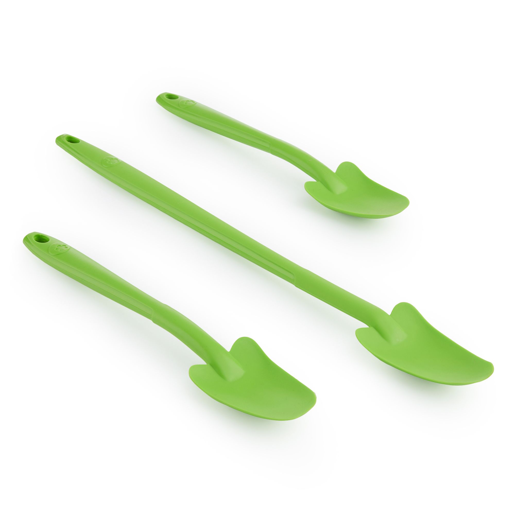 KOCHBLUME® Silikon Restelöffel 2x S & 1x L Löffel mit Edelstahlkern spülmaschinenfest