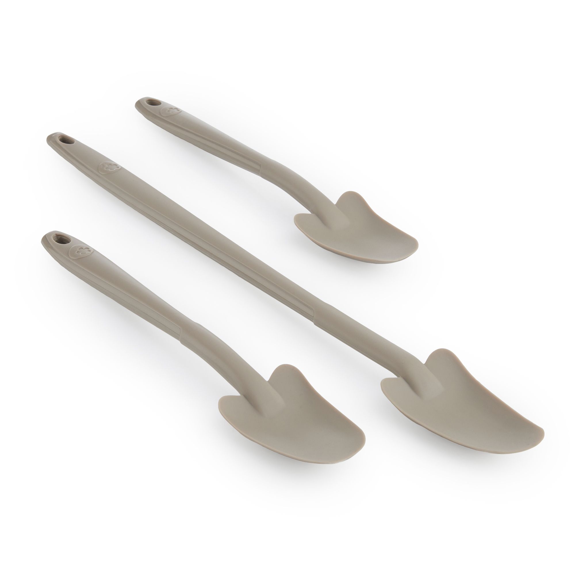 KOCHBLUME® Silikon Restelöffel 2x S & 1x L Löffel mit Edelstahlkern spülmaschinenfest