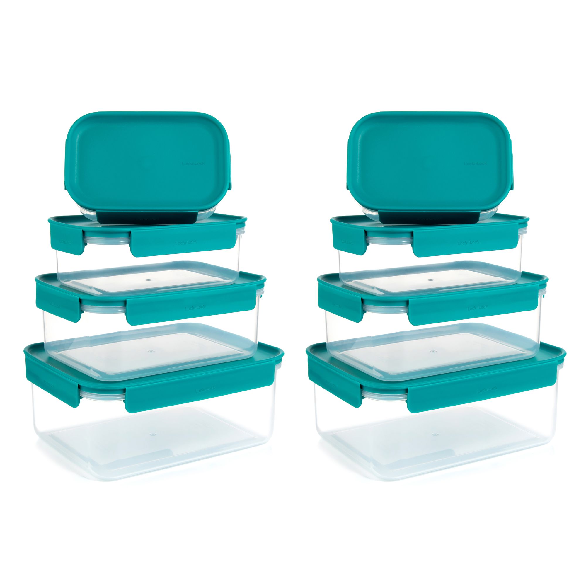 LocknLock 8 Frischhaltedosen Classic Plus 910ml-2,75L nestbar Gesamtvolumen 11,46L