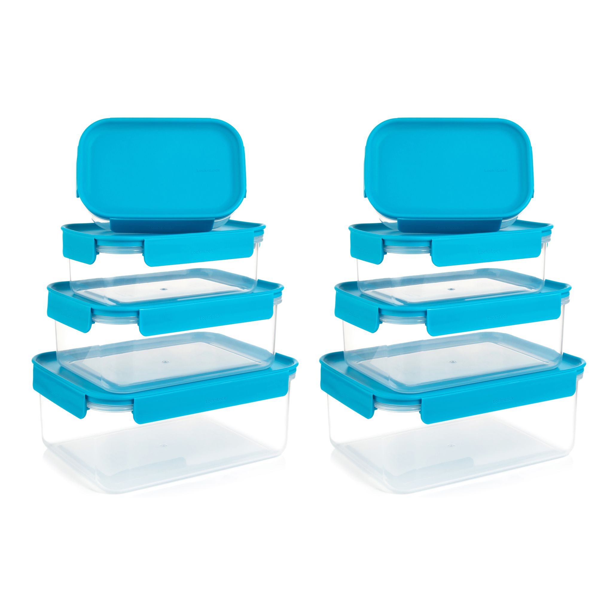 LocknLock 8 Frischhaltedosen Classic Plus 910ml-2,75L nestbar