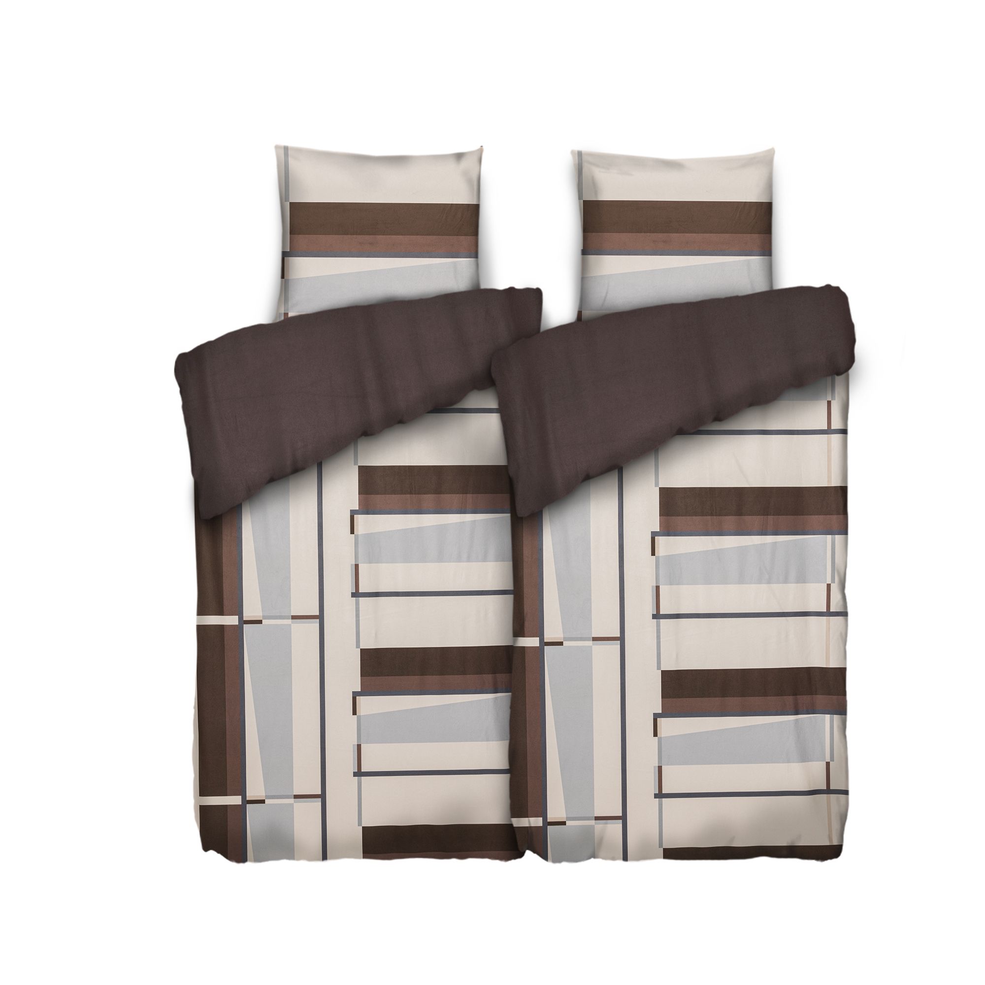 WINTERENGEL Wendebettwäsche grafisch gesondert Mikrofaser Flanell Doppelbett, 4tlg.