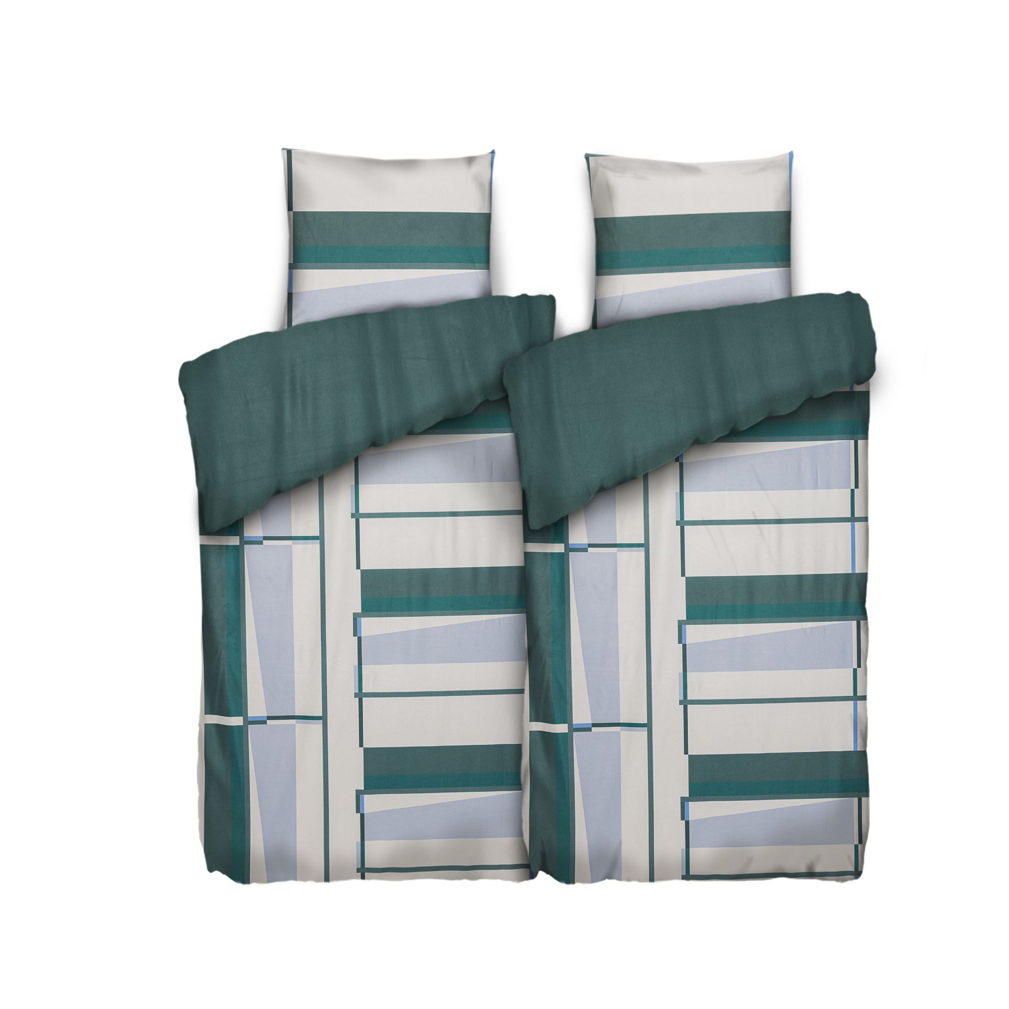 WINTERENGEL Wendebettwäsche grafisch gesondert Mikrofaser Flanell Doppelbett, 4tlg.