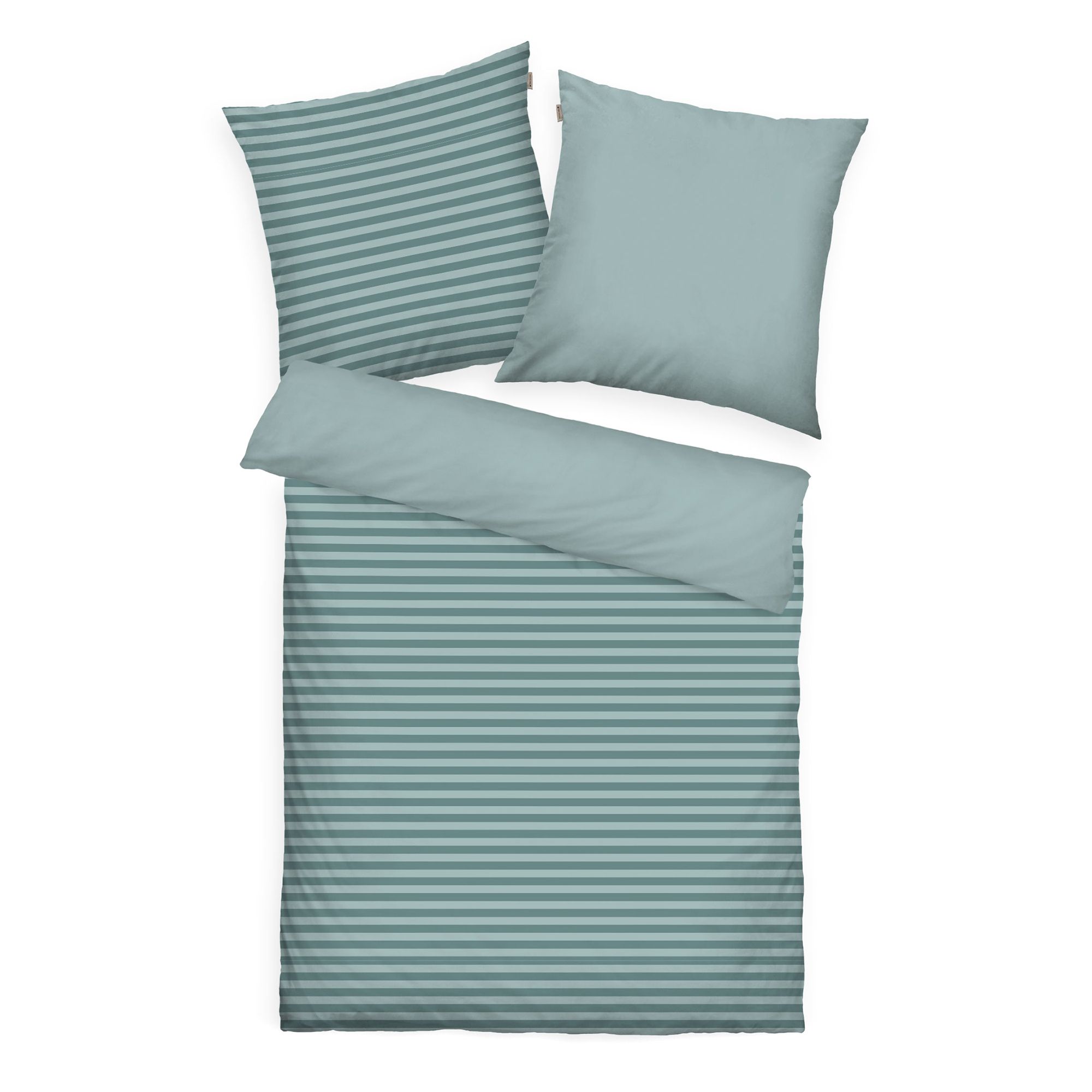 TOM TAILOR Wendebettwäsche schmale Querstreifen Baumwoll Renforcé Einzelbett
