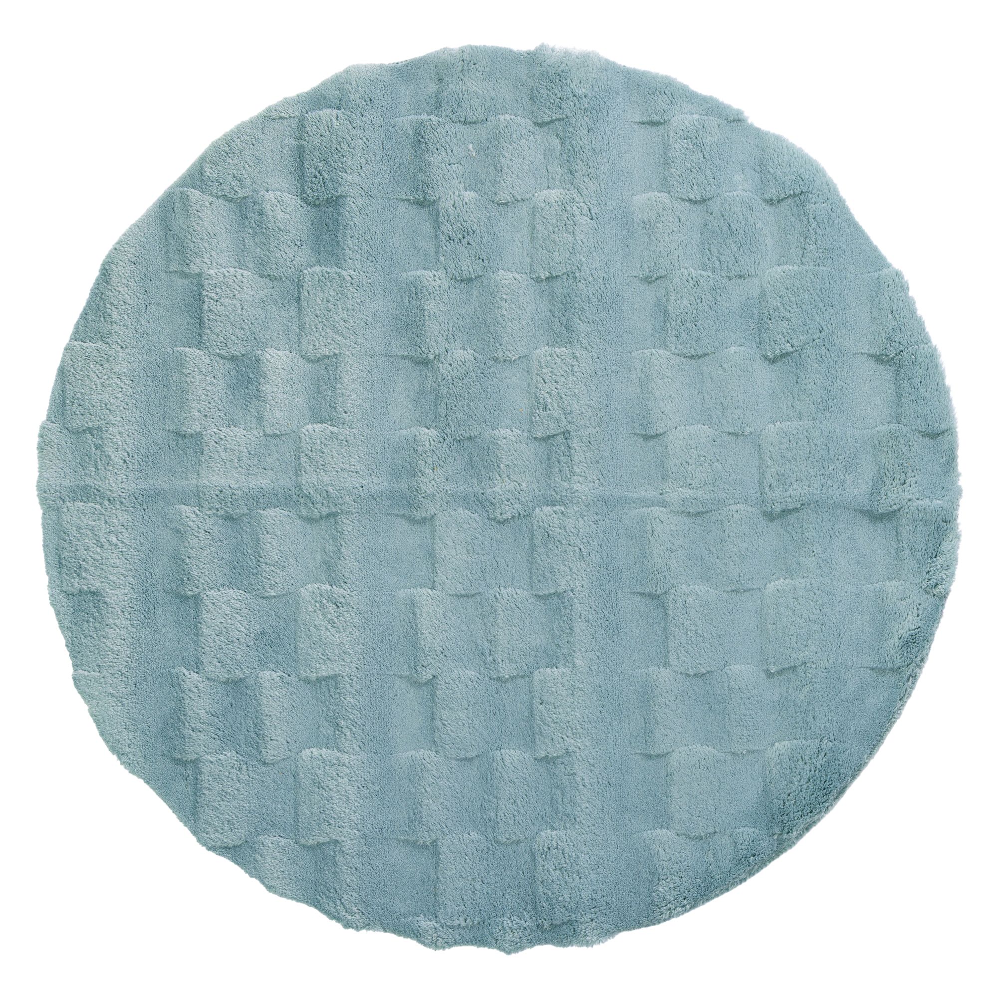 BADIZIO Softdry 1 runder Badvorleger 3D-Effekt super softer Flor HeiQ-Ausrüstung