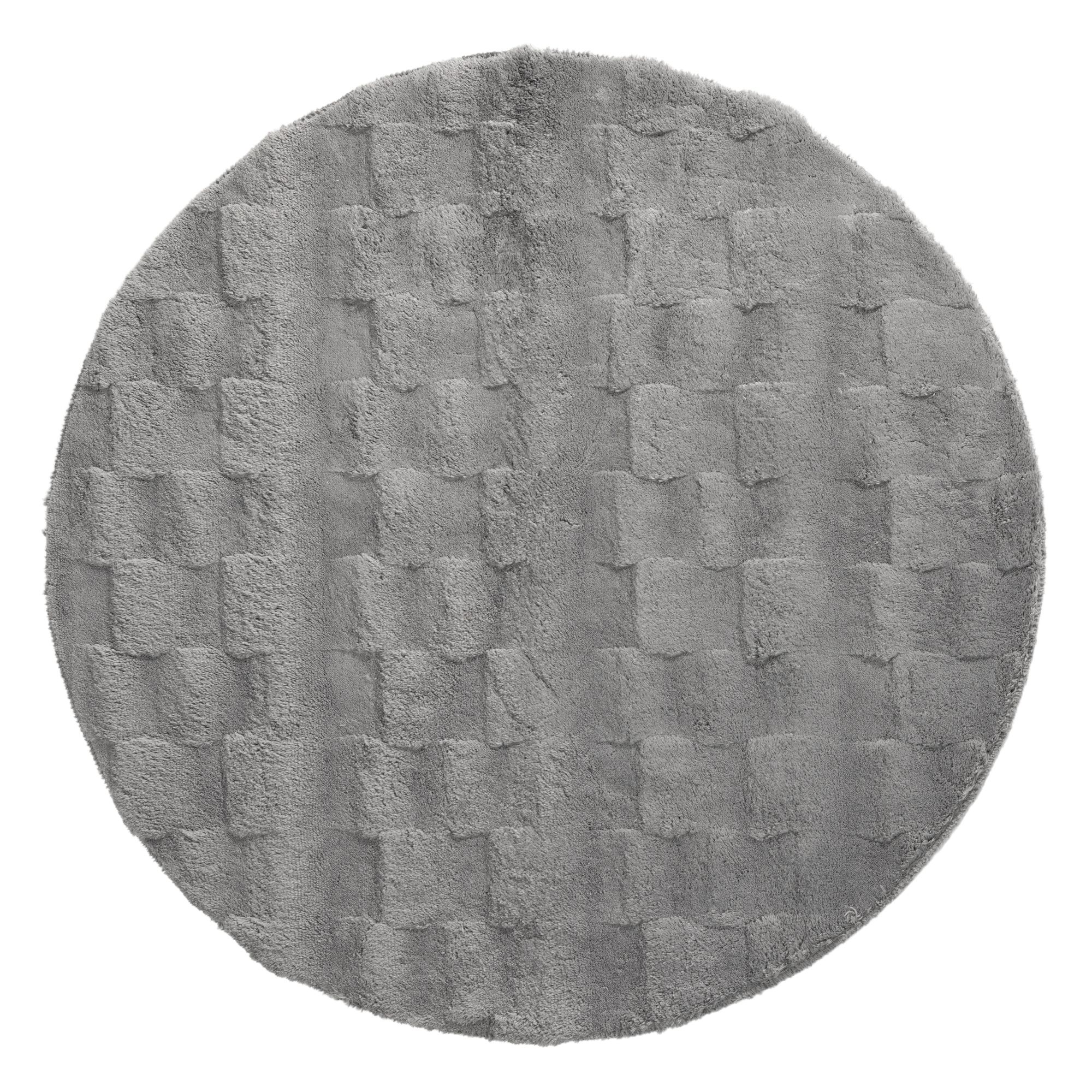 BADIZIO Softdry 1 runder Badvorleger 3D-Effekt super softer Flor HeiQ-Ausrüstung