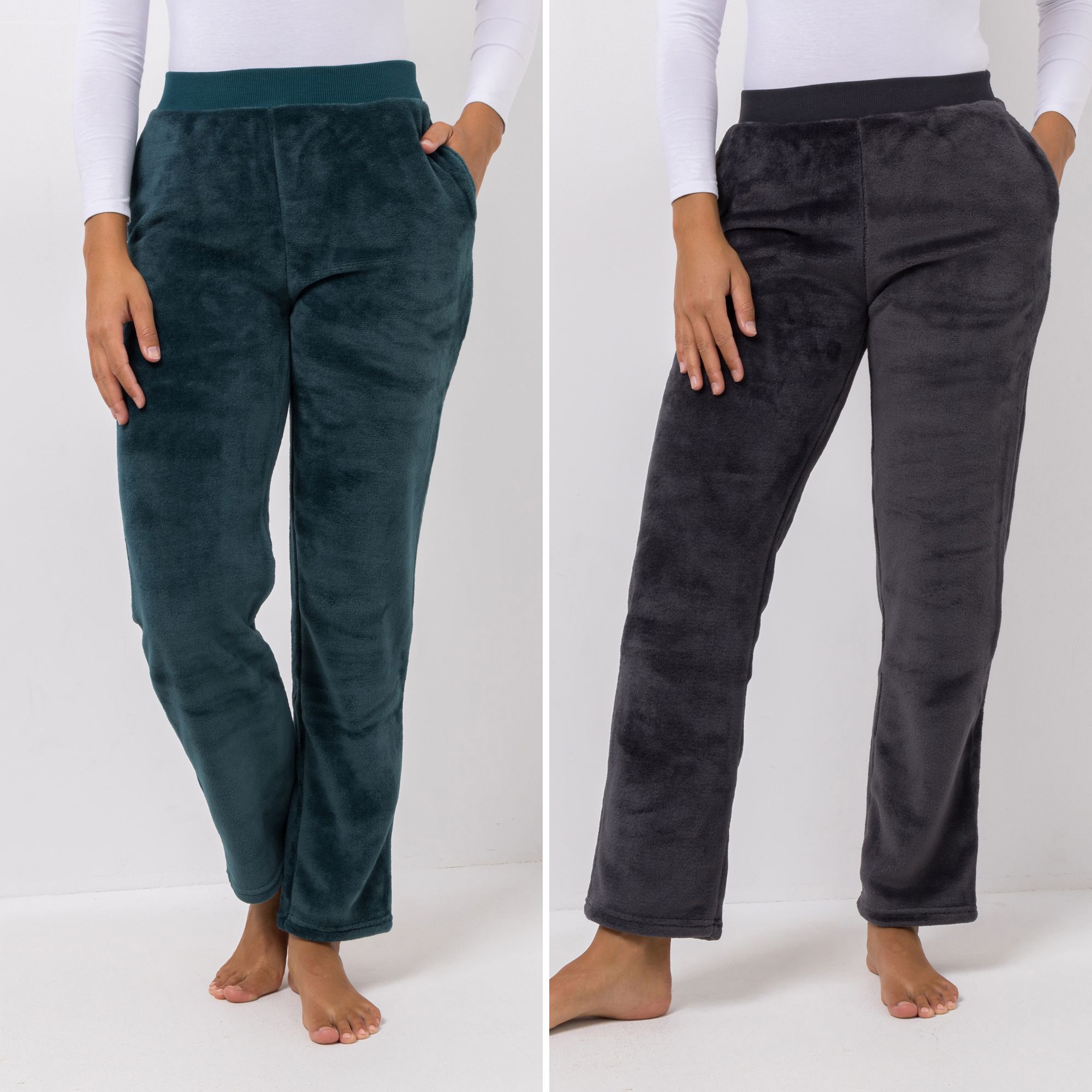 MONT CHALET 2 Damen-Hosen Farbmix Mikrofaser Chinchilla Eingrifftaschen