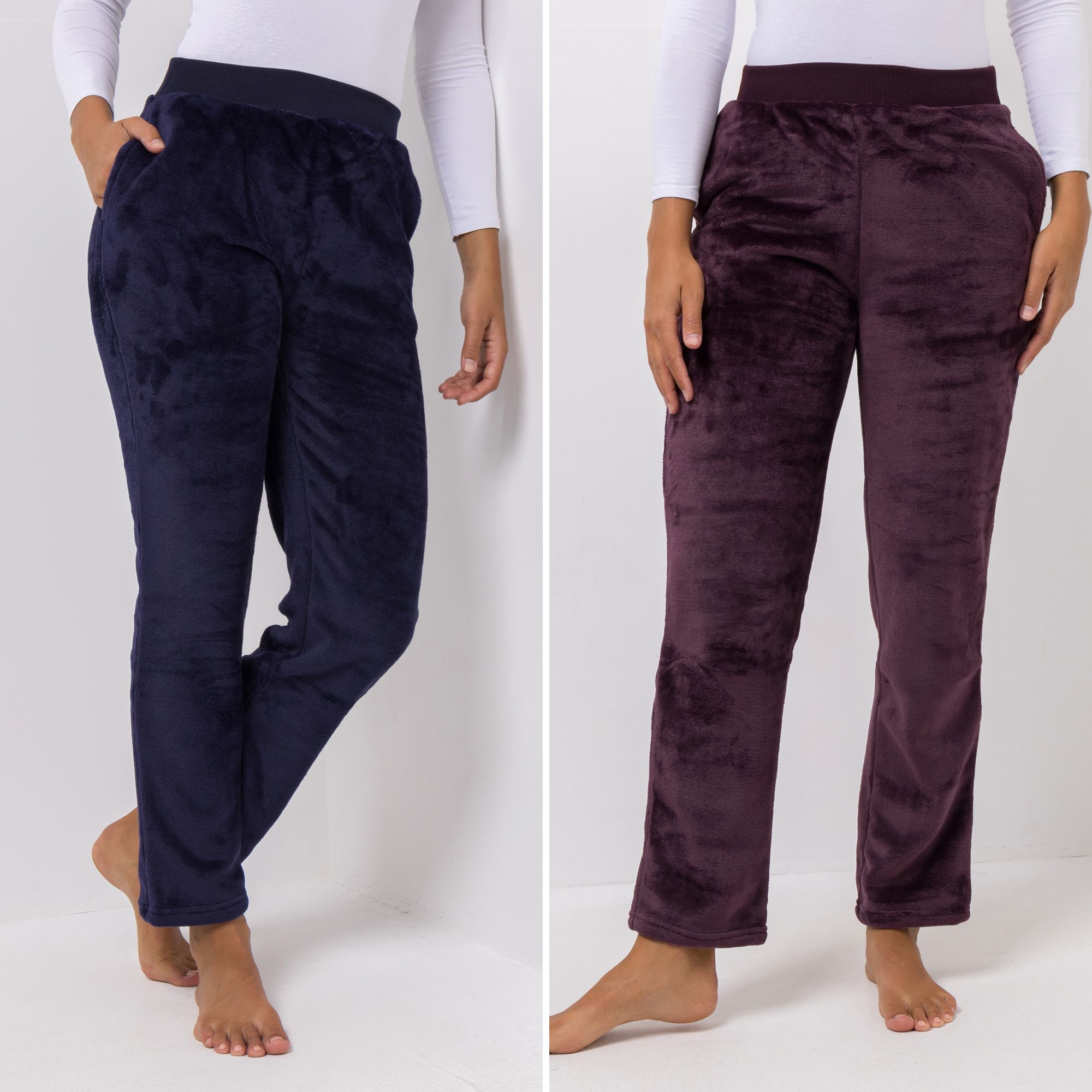 MONT CHALET 2 Damen-Hosen Farbmix Mikrofaser Chinchilla Eingrifftaschen