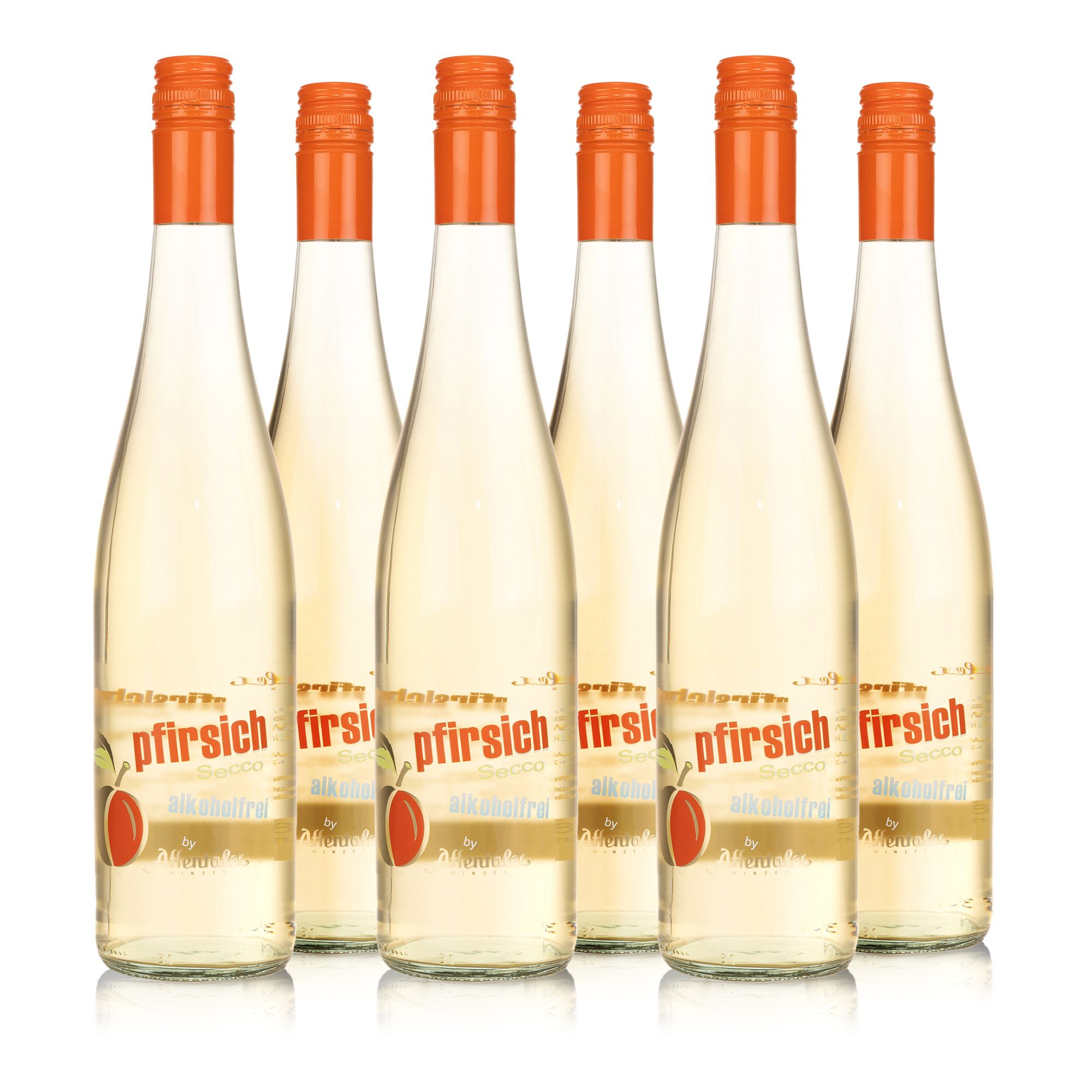 AFFENTALER WEIN Pfirsich Secco fruchtig duftend 6 Flaschen à 0,75l exklusiv bei QVC