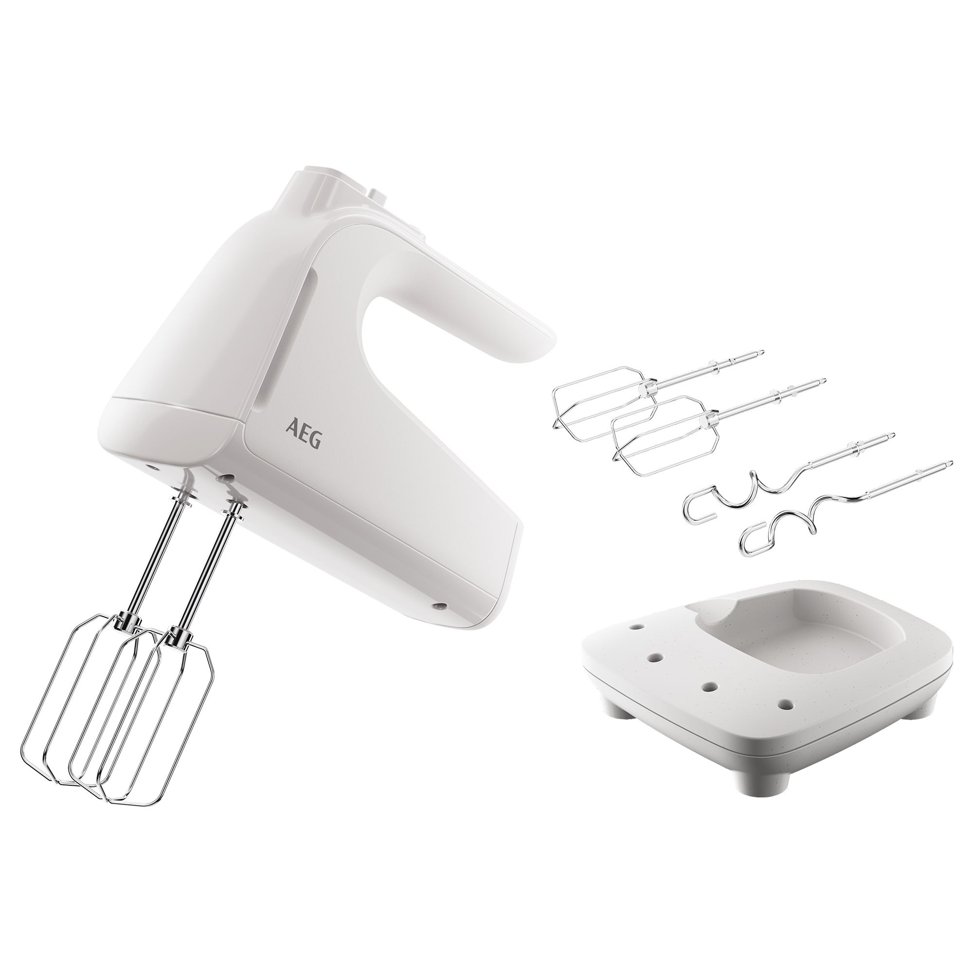 AEG AHM4W Handmixer mit Zubehörstation 5 Stufen, 500 Watt