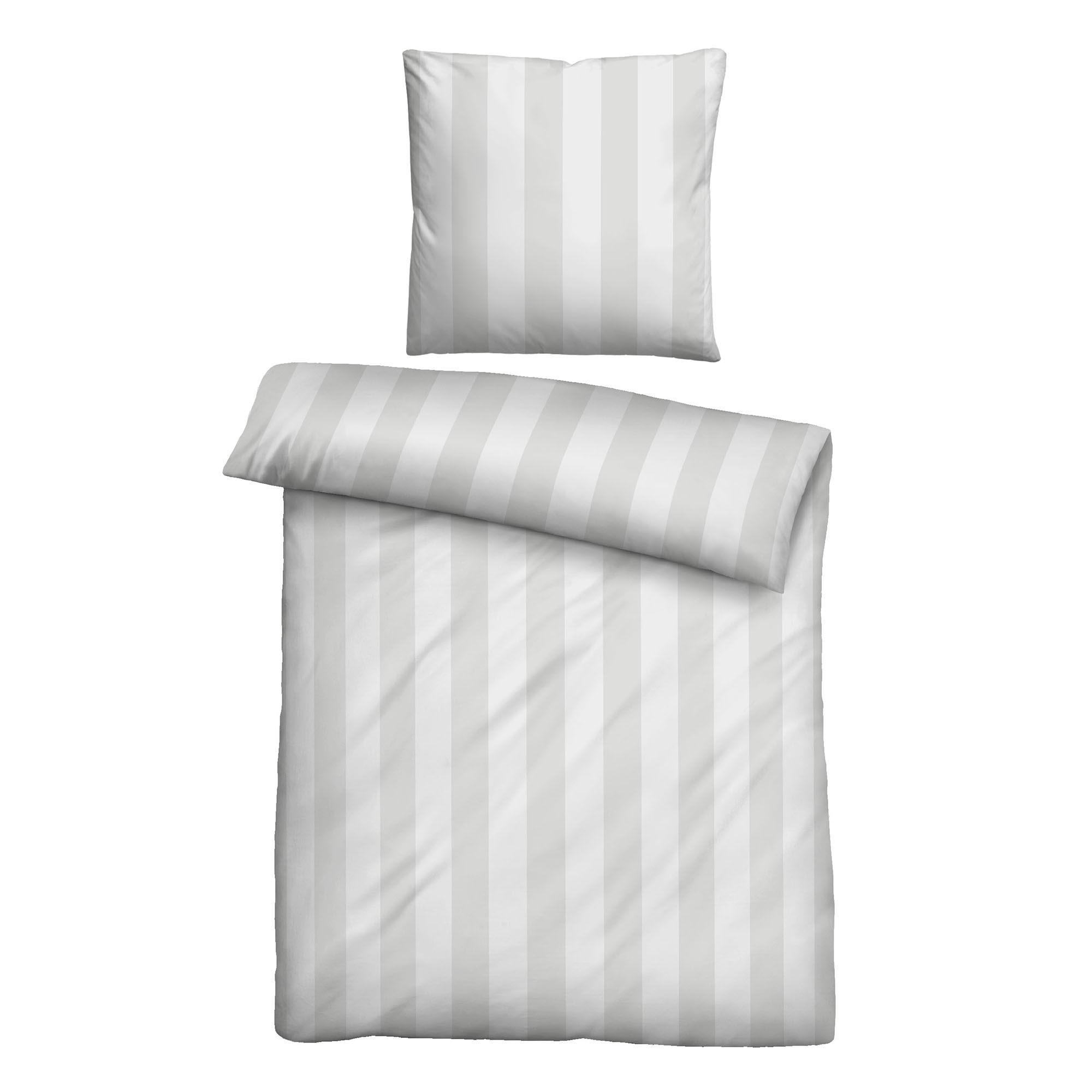  biberna® Bettwäsche Längsstreifen Mako-Satin Einzelbett, 2tlg. - 800202