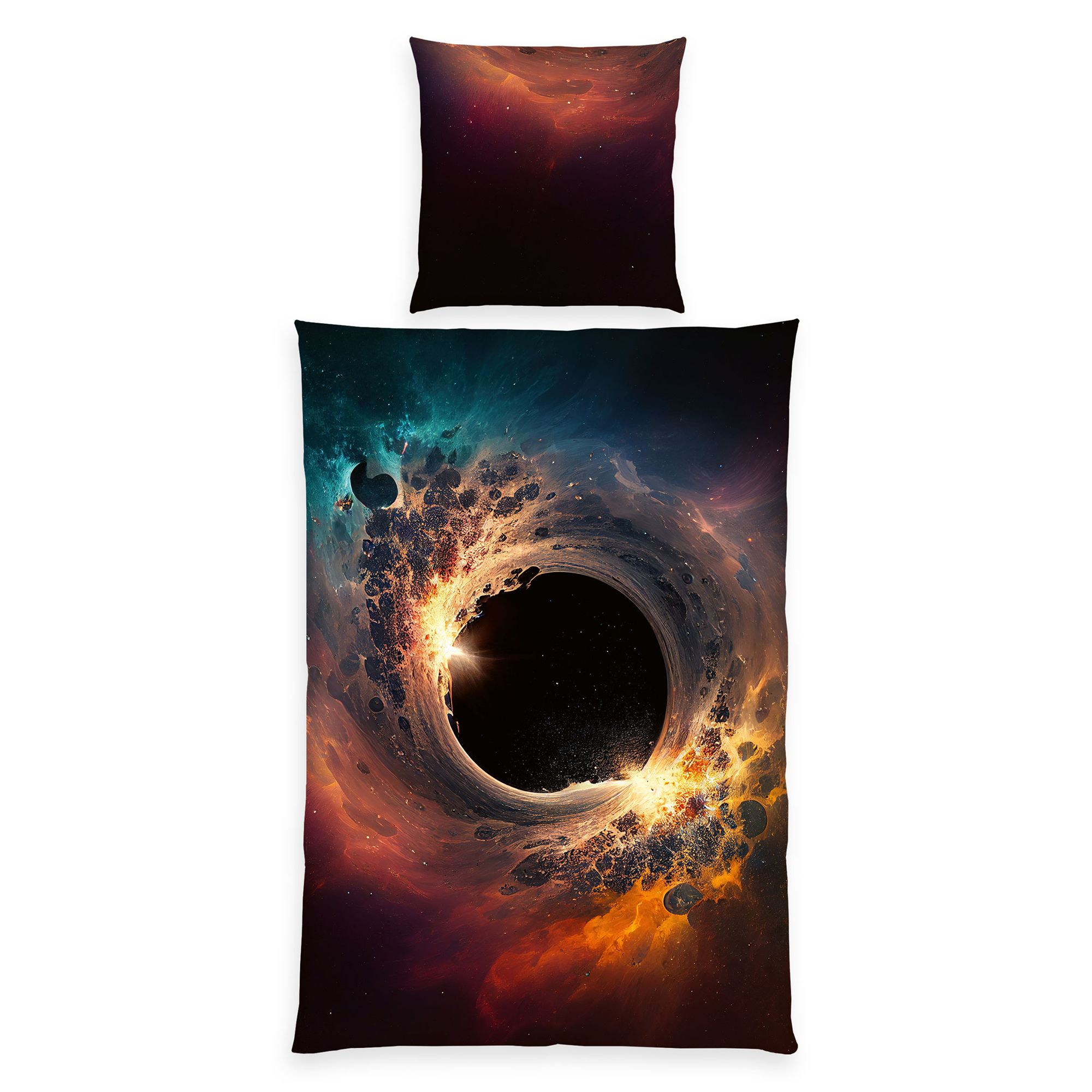 Young Collection Bettwäsche schwarzes Loch Oeko-Tex Standard 100 Einzelbett, 2tlg.