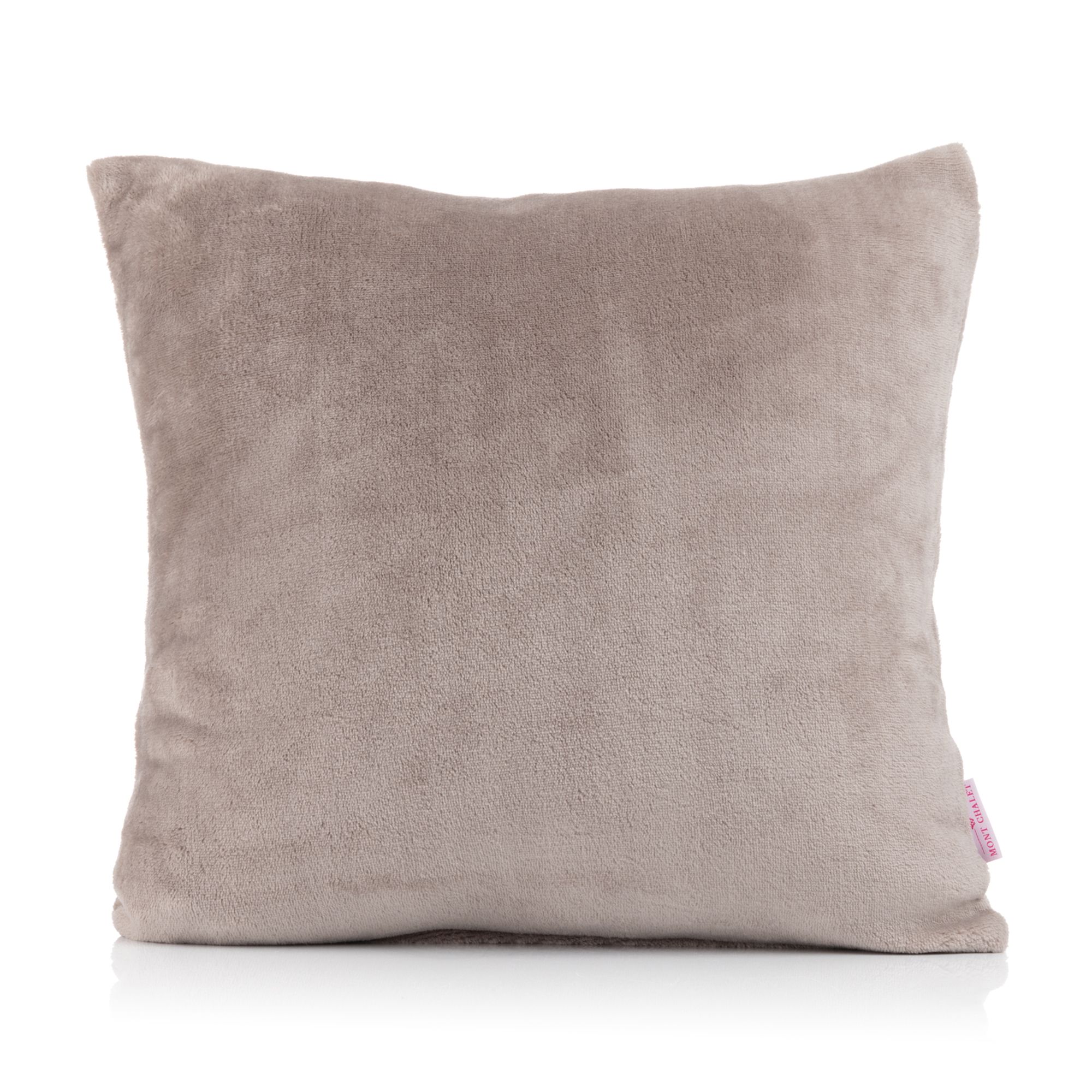 MONT CHALET 1 Kissenbezug uni Mikrofaser Chinchilla Reißverschluss