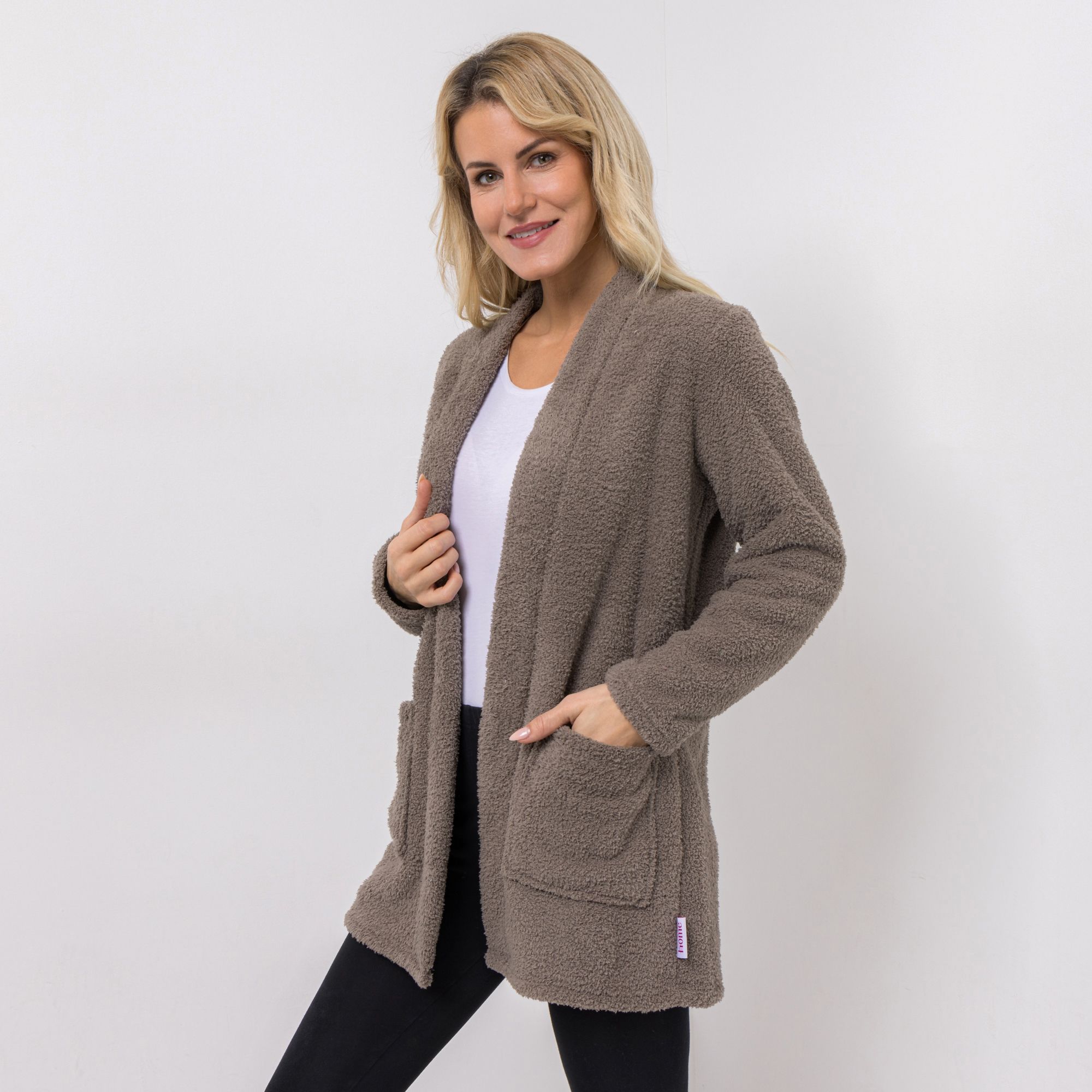 COZEE HOME Lounge Cardigan uni MF Fluffy Bouclé