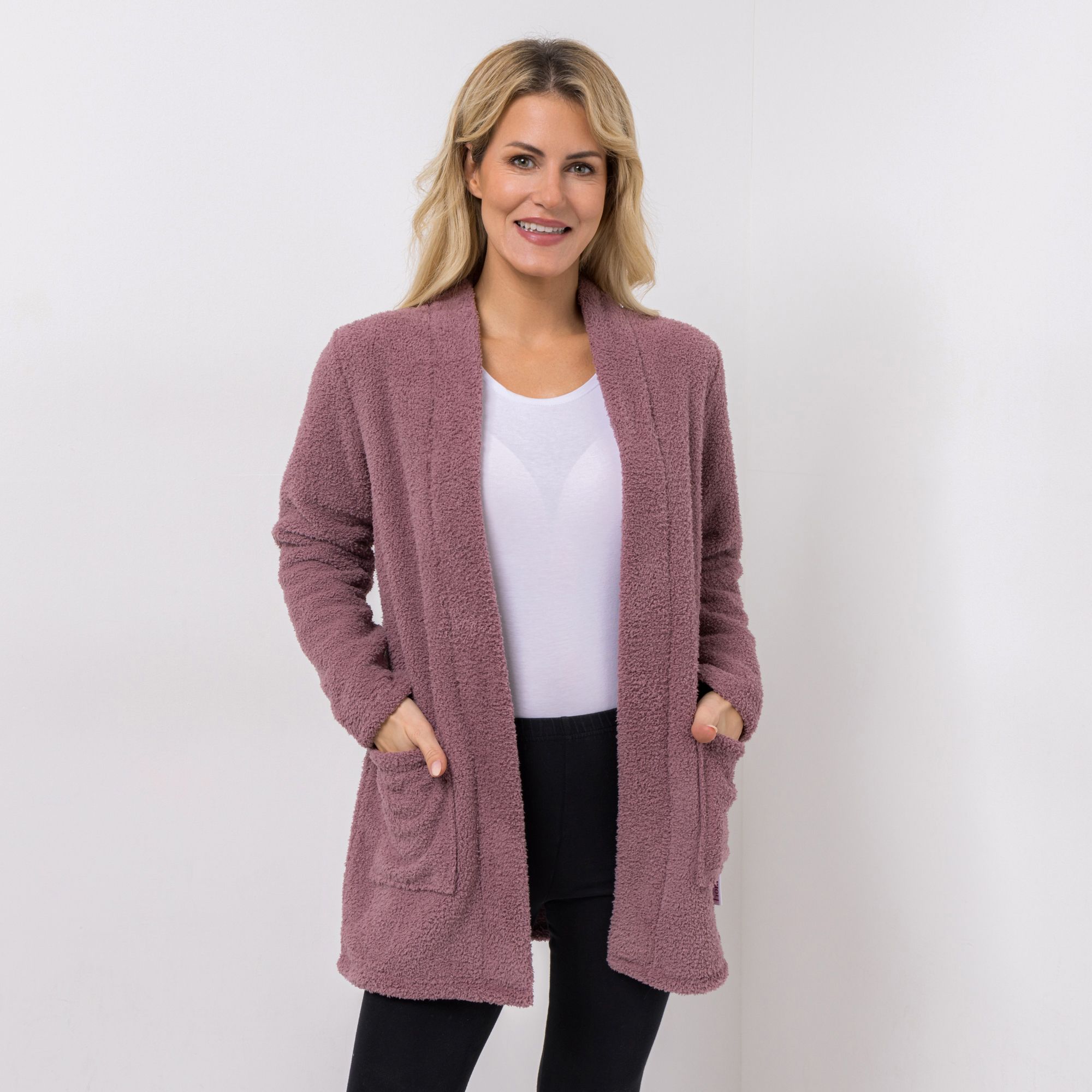 COZEE HOME Lounge Cardigan uni MF Fluffy Bouclé
