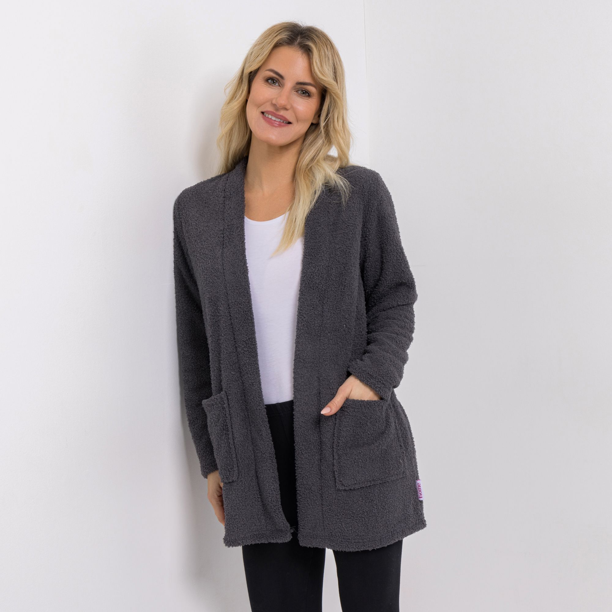 COZEE HOME Lounge Cardigan uni MF Fluffy Bouclé