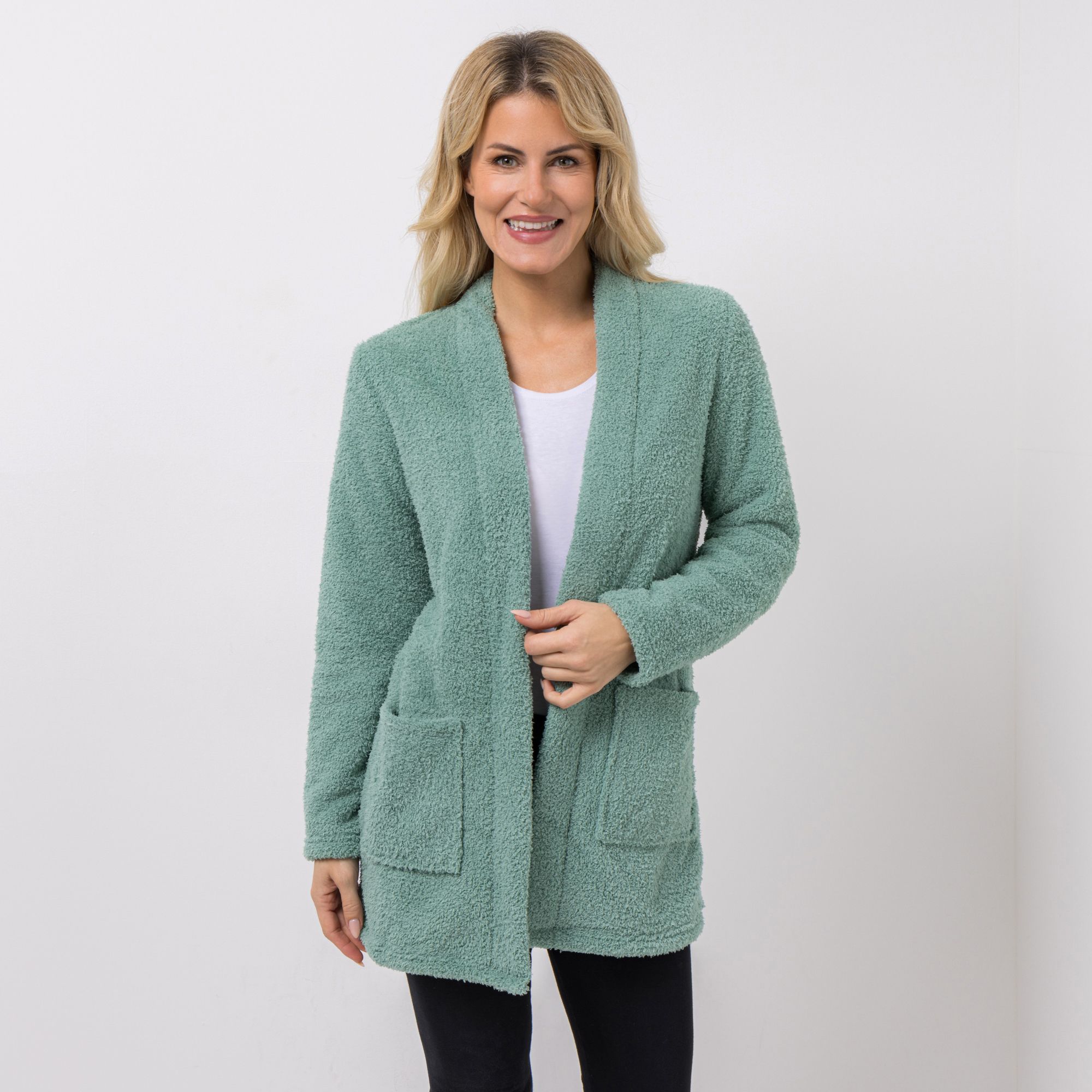 COZEE HOME Lounge Cardigan uni MF Fluffy Bouclé