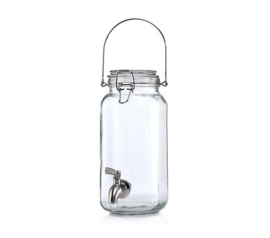 Getränkespender aus Glas inkl. Glasdeckel & Zapfhahn Inhalt 2,1l