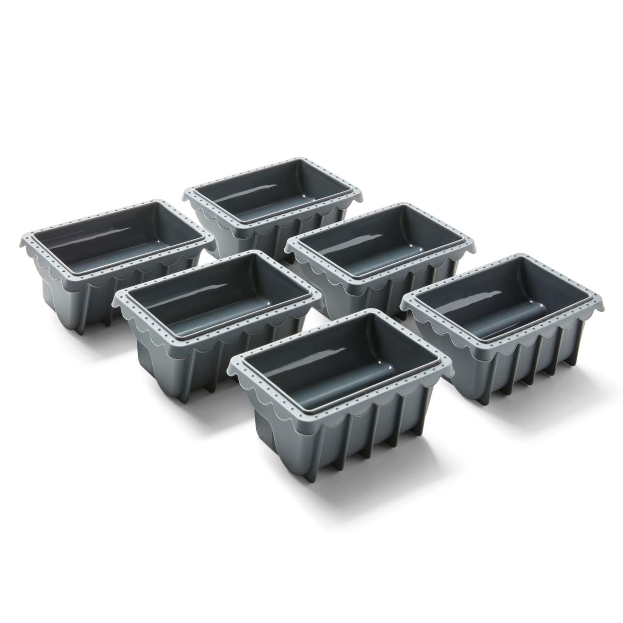 COOLINATO Silikon Mini Stollen Set 6 tlg. bis 230 °C inkl. 4 Rezepte