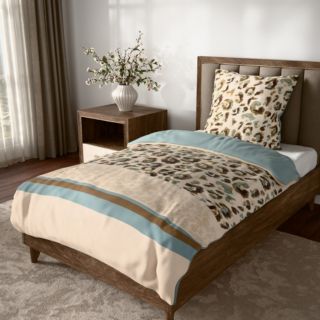 JERYMOOD extra soft Wendebettwäsche Leo- & Streifenmuster Mikrofaser Jersey Einzelbett, 2tlg.