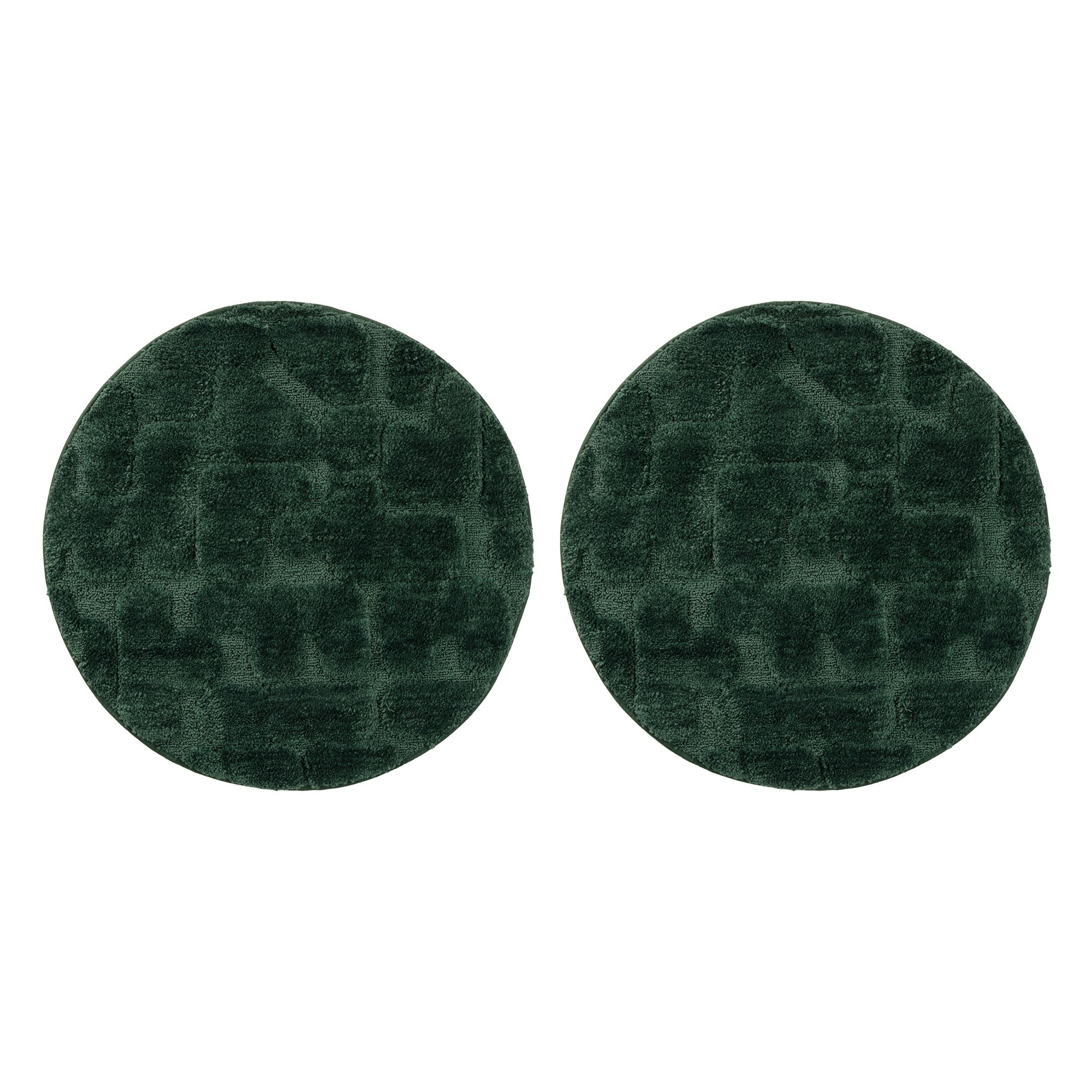 CASA FONDO 2 runde Fußmatten Hoch-/Tiefstruktur HeiQ-Ausrüstung Samt-Paspel, Ø 65cm