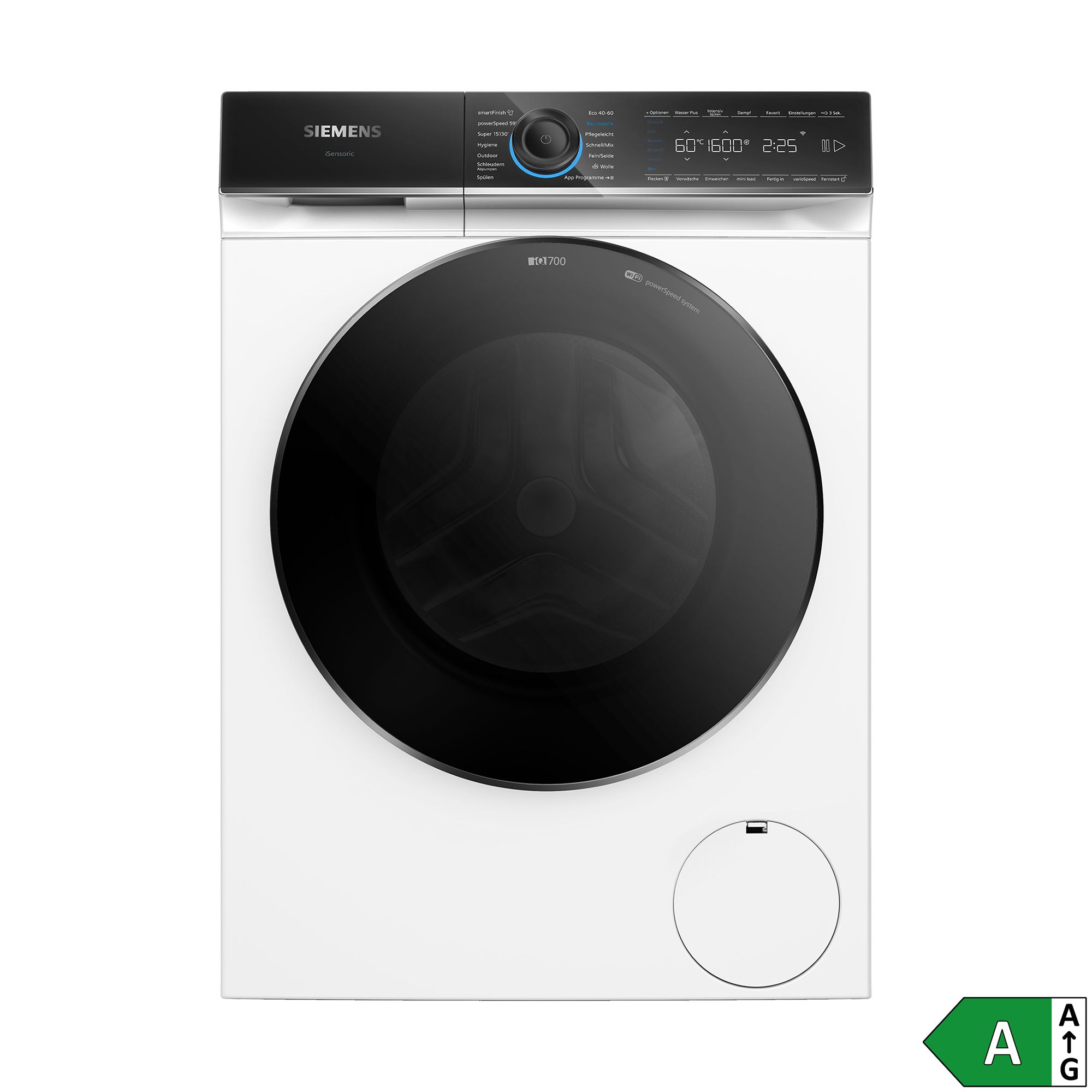 SIEMENS Waschmaschine iQ700 10kg, 1600U/min EEK A Home Conncect App Antiflecken-System, Energieeffizienzklasse A