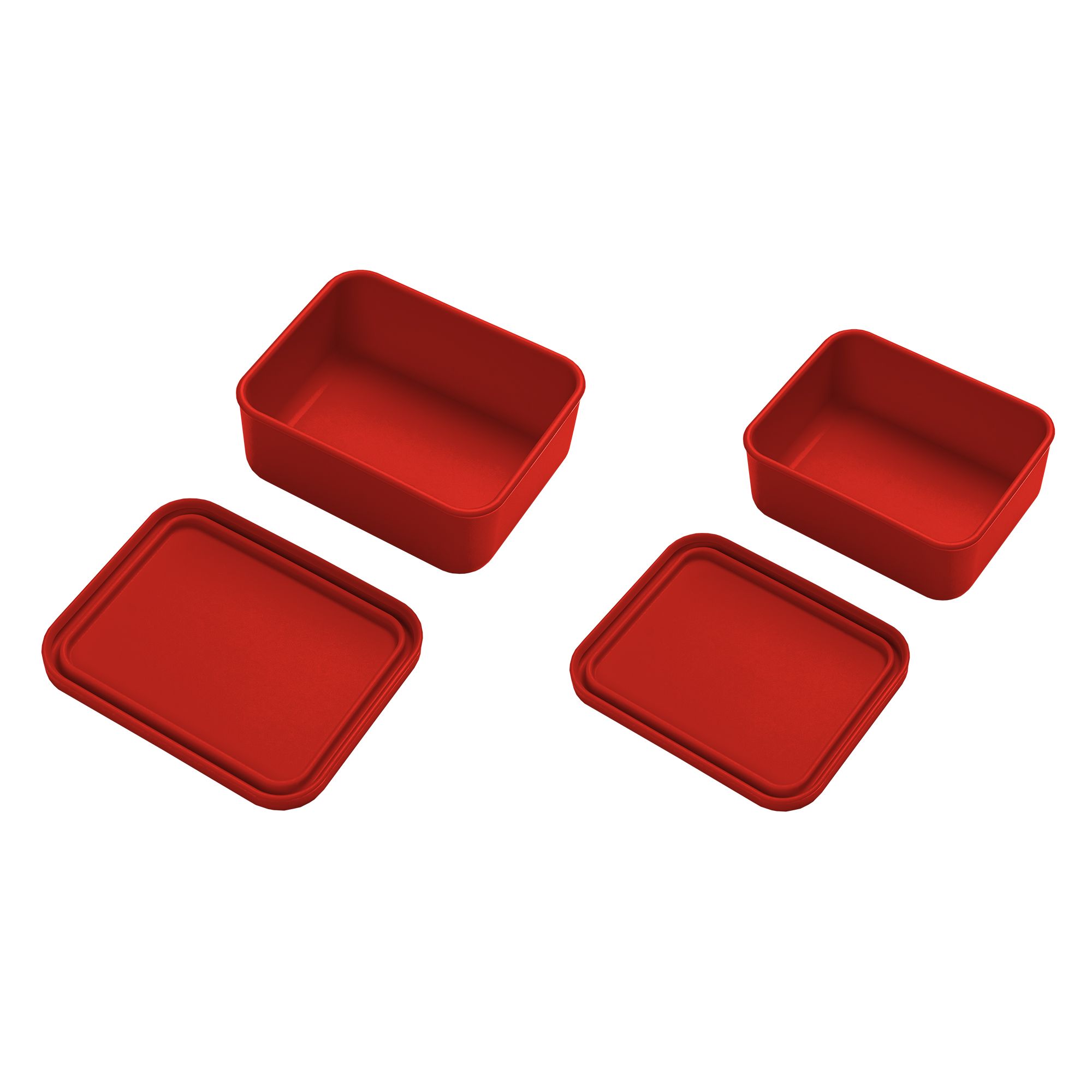 KOCHBLUME® Bento Box aus Silikon 2er-Set S 484ml & L 915ml hitzebeständig spülmaschinenfest