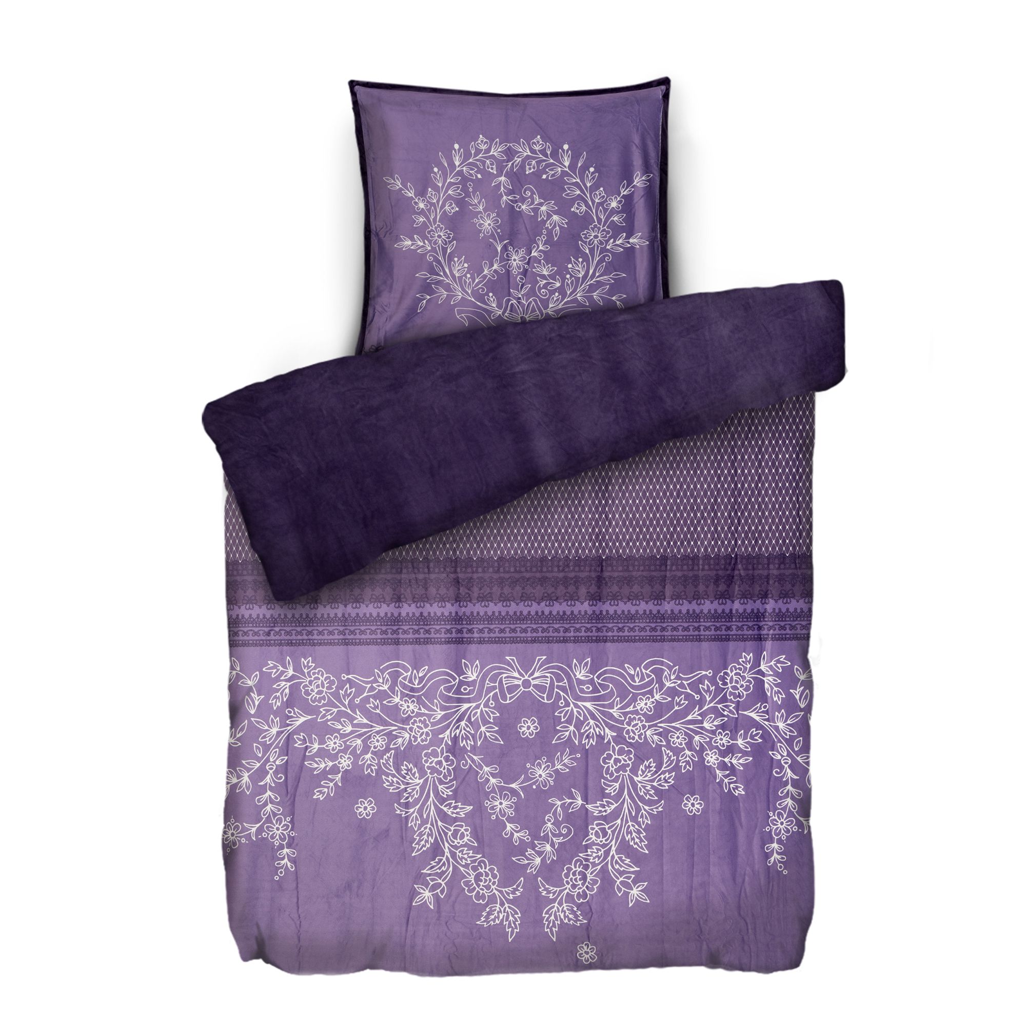 NICKYMOOD Wendebettwäsche Ornament Mikrofaser Nicky Einzelbett, 2tlg.