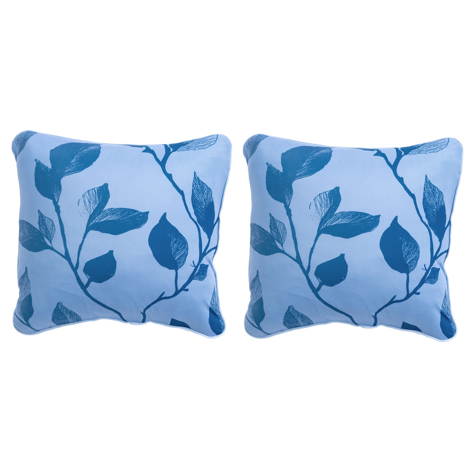 JERYMOOD extra soft 2 Kissenbezüge Blättergrafik Mikrofaser Jersey waschbar, ca. 40x40cm
