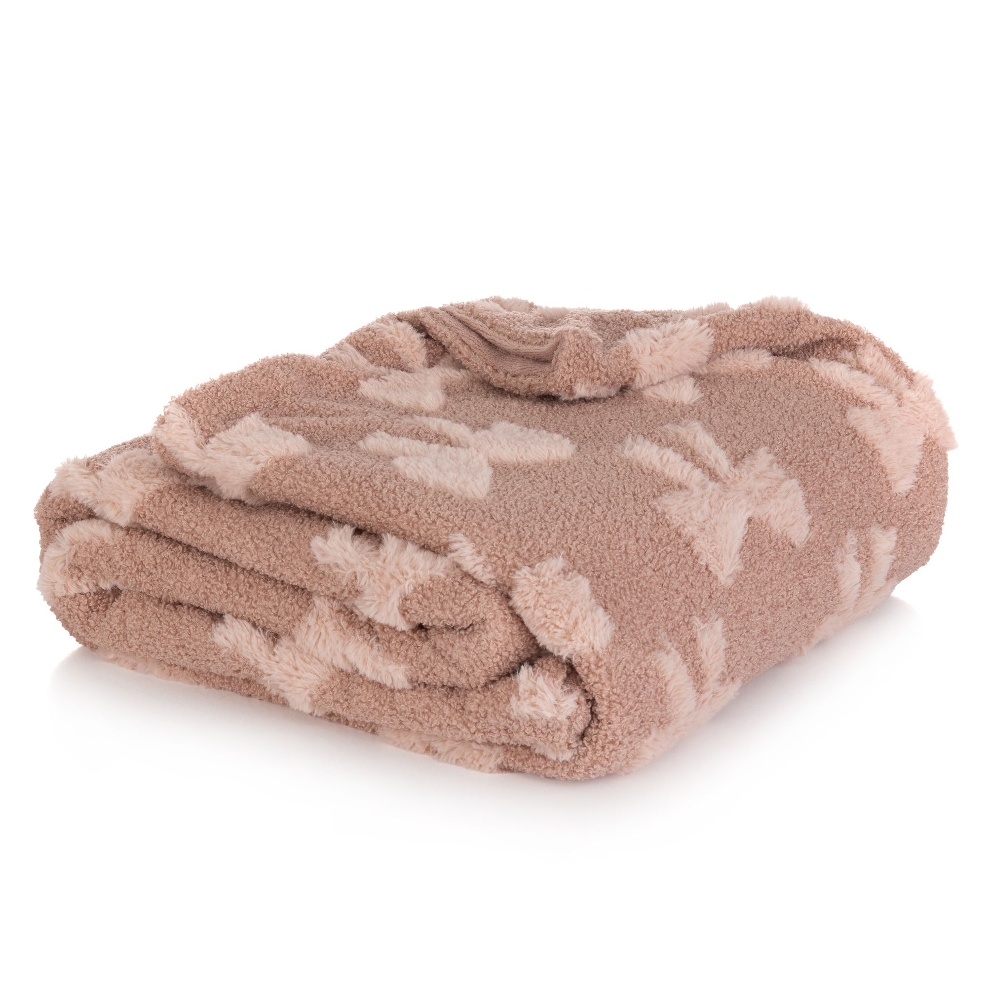 COZEE HOME Wendeplaid Geschenkeschleifen Teddy Bouclé waschbar, 150x200cm