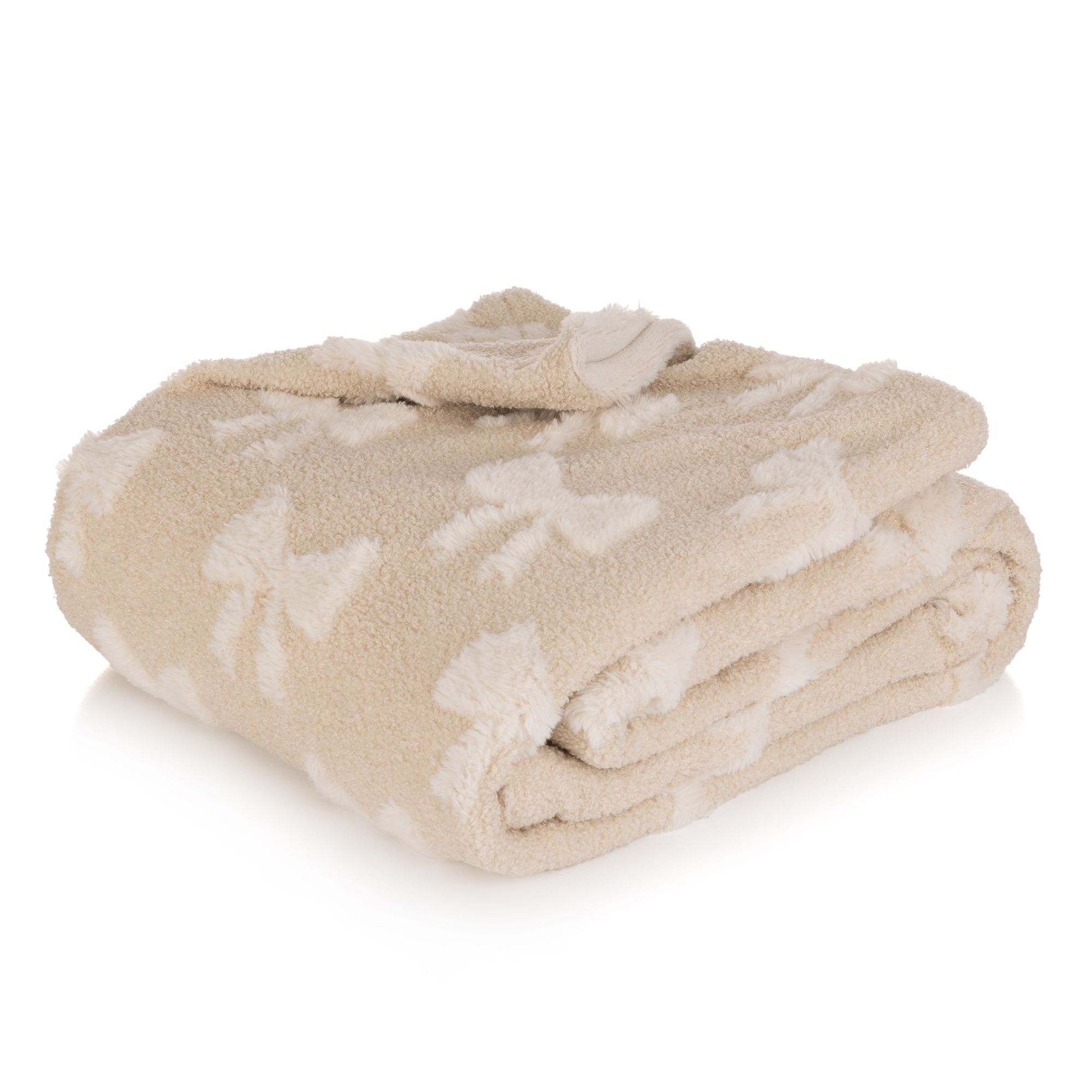 COZEE HOME Wendeplaid Geschenkeschleifen Teddy Bouclé waschbar, 150x200cm