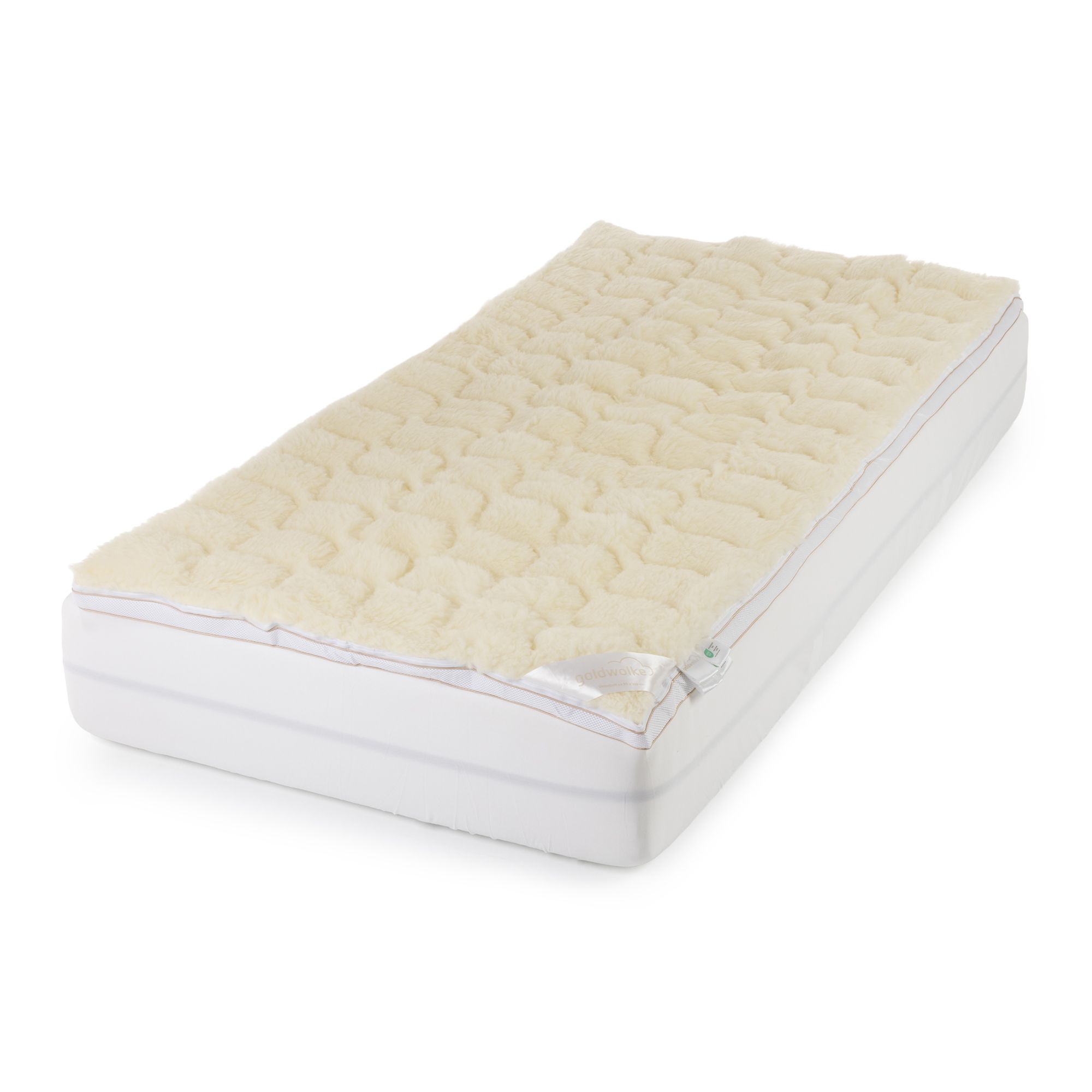 GOLDWOLKE Unterbett Schafwollflor Quadratsteppung