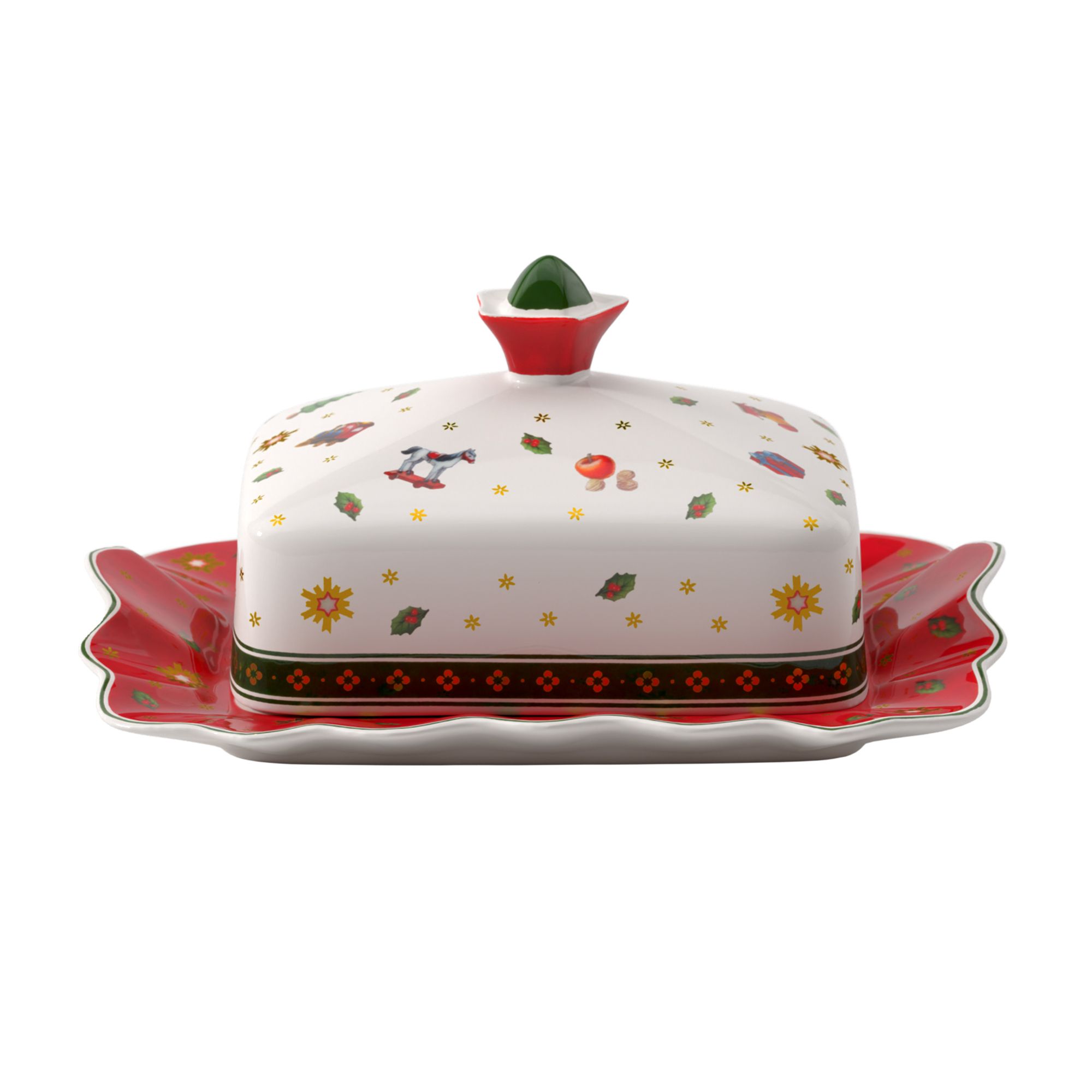 VILLEROY & BOCH Toys's Delight Butterdose Weihnachts-Edition Premium Porzellan