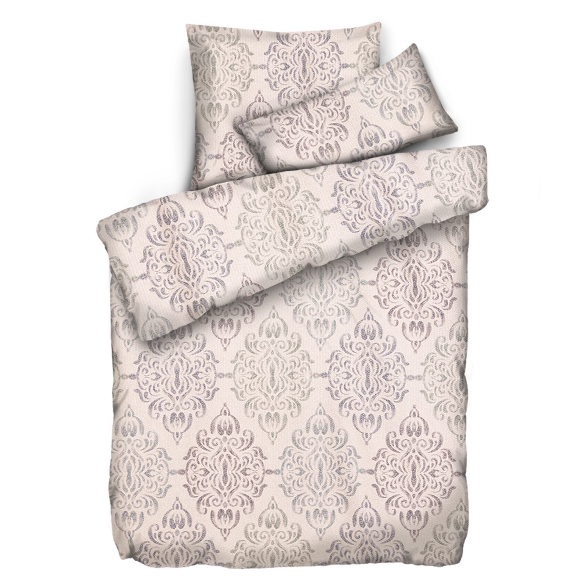 SOFT WAVE Bettwäsche bunte Ornamente Mikrofaser Seersucker Einzelbett, 3tlg.