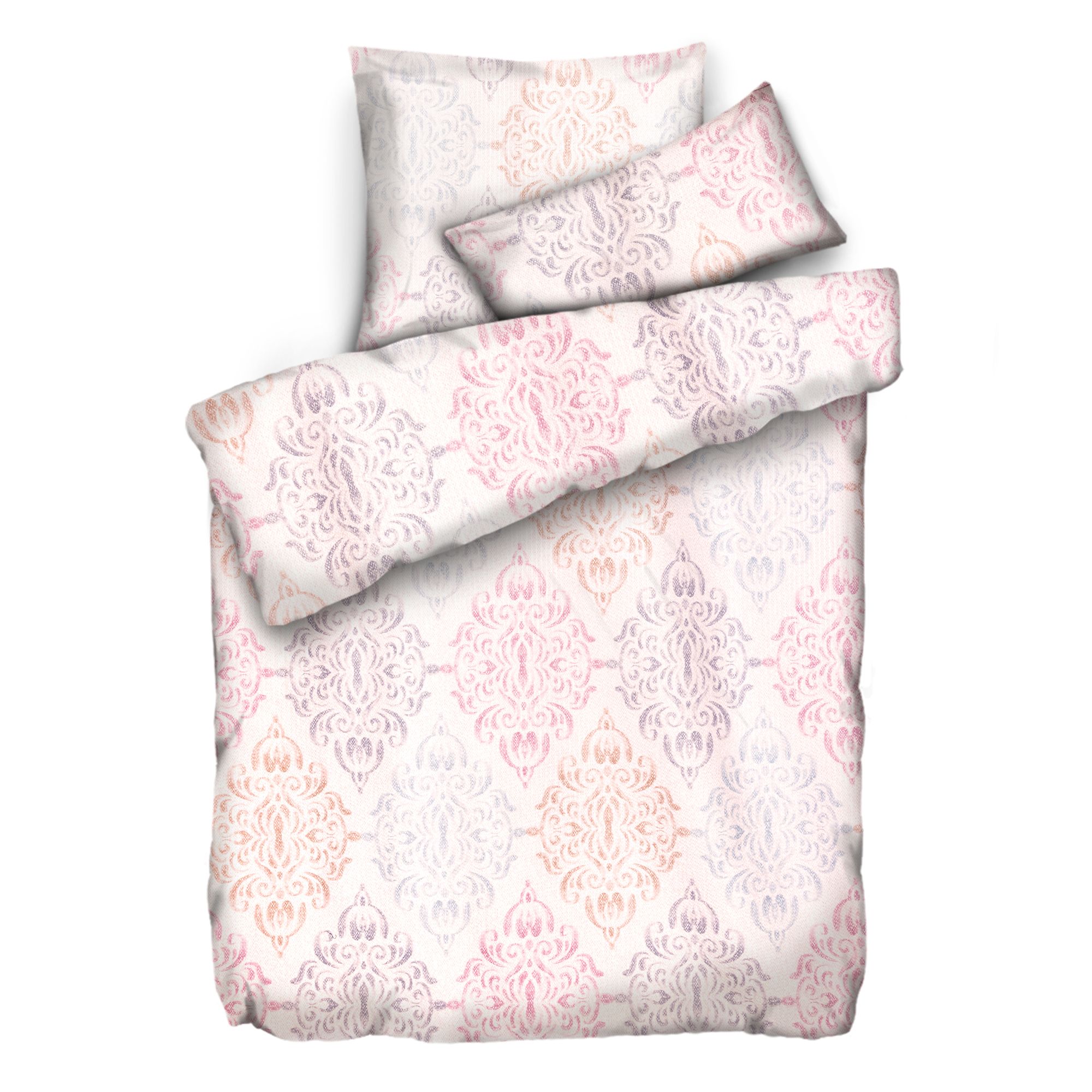 SOFT WAVE Bettwäsche bunte Ornamente Mikrofaser Seersucker Einzelbett, 3tlg.