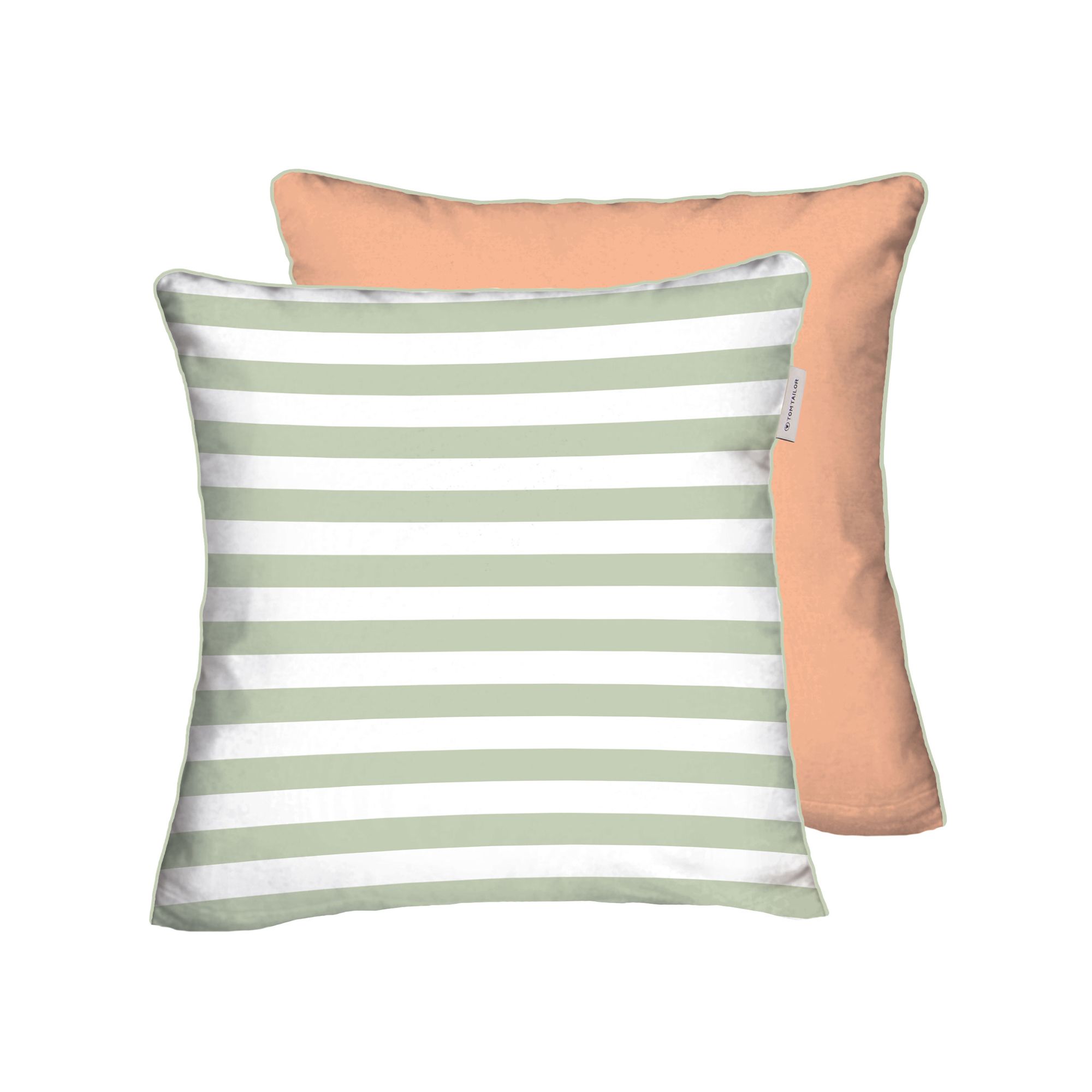 TOM TAILOR 1 Kissenhülle Stripes / Paspel Baumwoll Perkal Größenauswahl