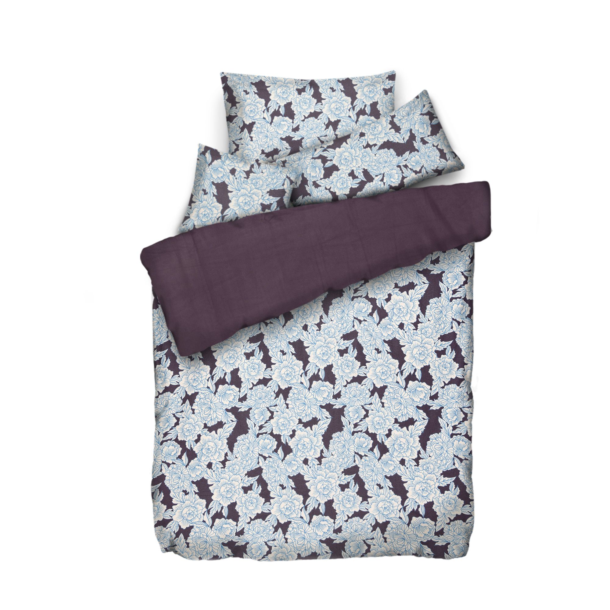 WINTERENGEL Premium Wendebettwäsche künstlerische Blüten Mikrofaser Flanell Einzelbett, 4tlg.