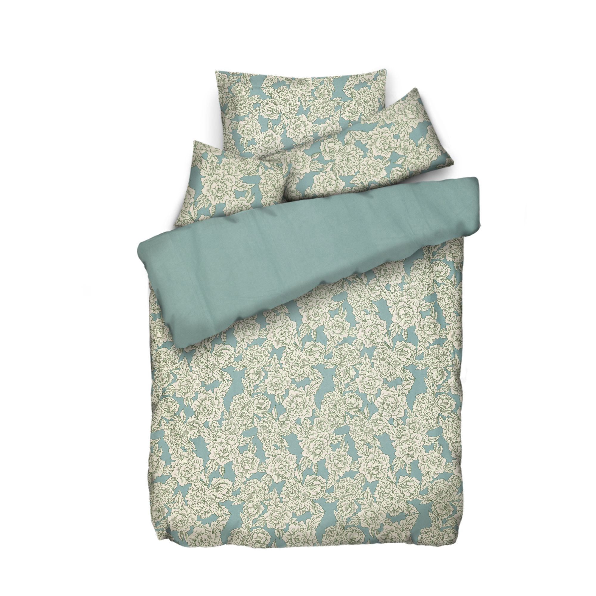 WINTERENGEL Premium Wendebettwäsche künstlerische Blüten Mikrofaser Flanell Einzelbett, 4tlg.