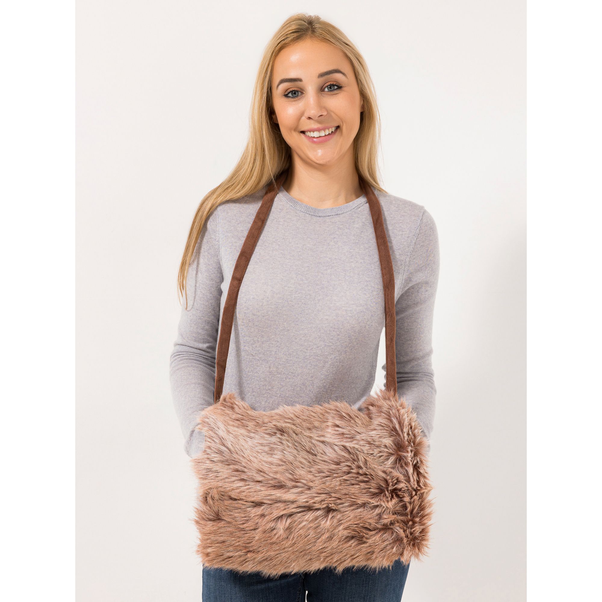 MONT CHALET Muff Webpelz-Fellimitat Mikrofaser one size, ca. 25x35cm