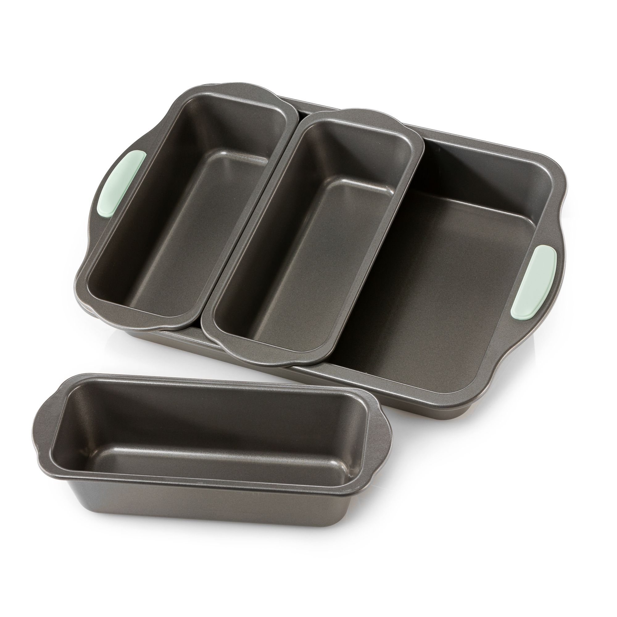 TASTINI Auflaufformen-Set 4tlg., nestbar 1 große Form mit 3 Einsätzen