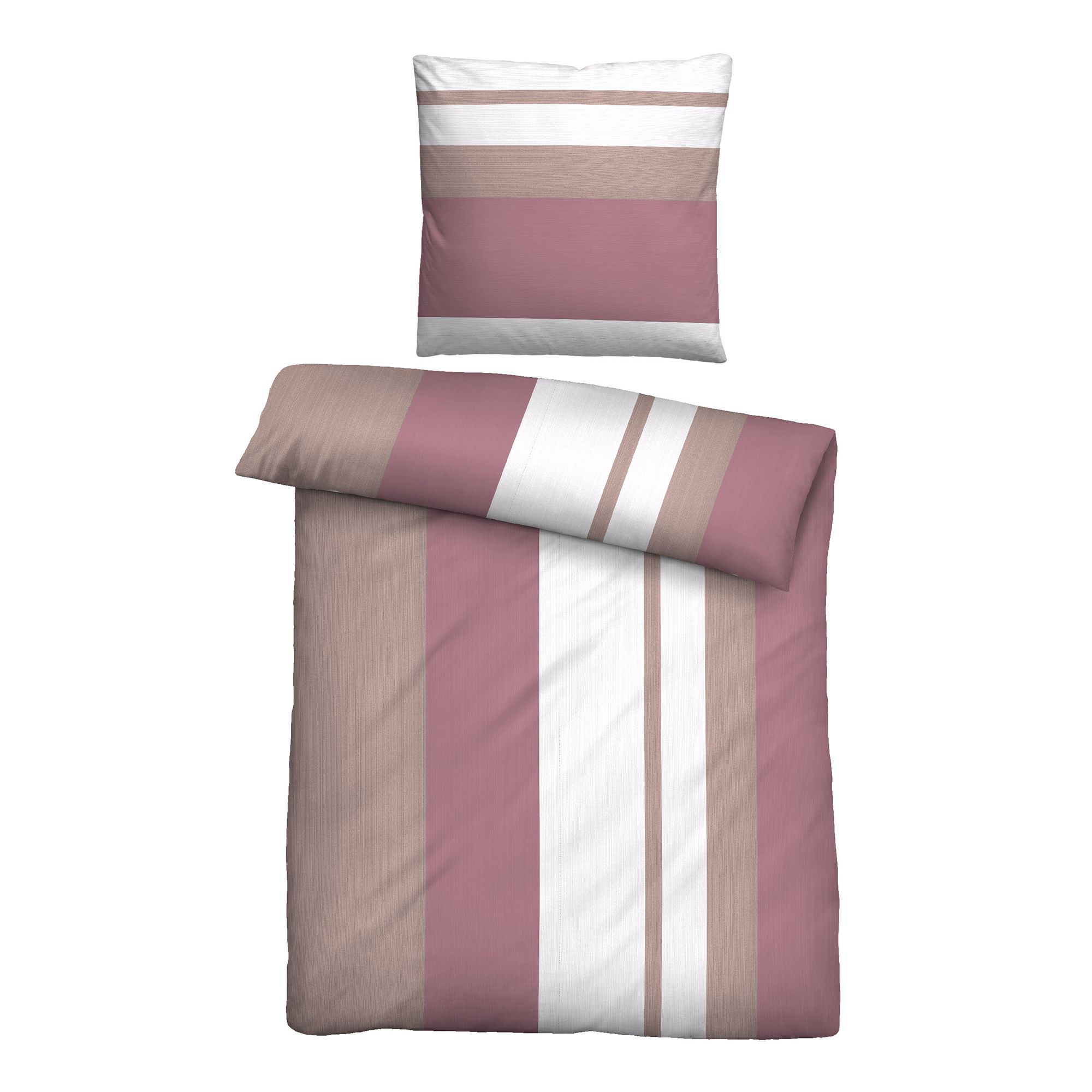 Castell® Bettwäsche Längsstreifen Thermo-Fleece Einzelbett, 2tlg.