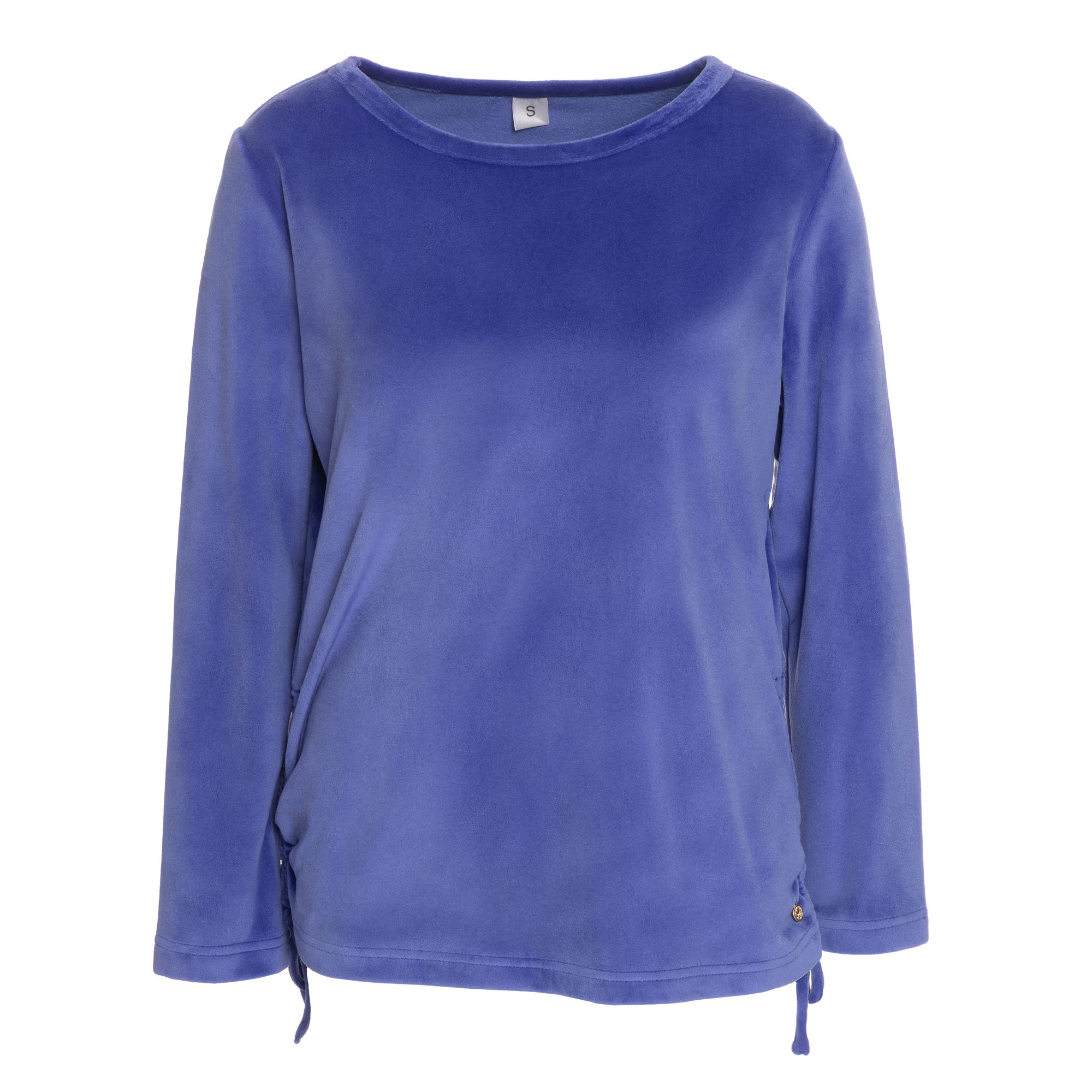 MONT CHALET Damen-Pullover seitliche Raffung Mikrofaser Samtfell schmale Form