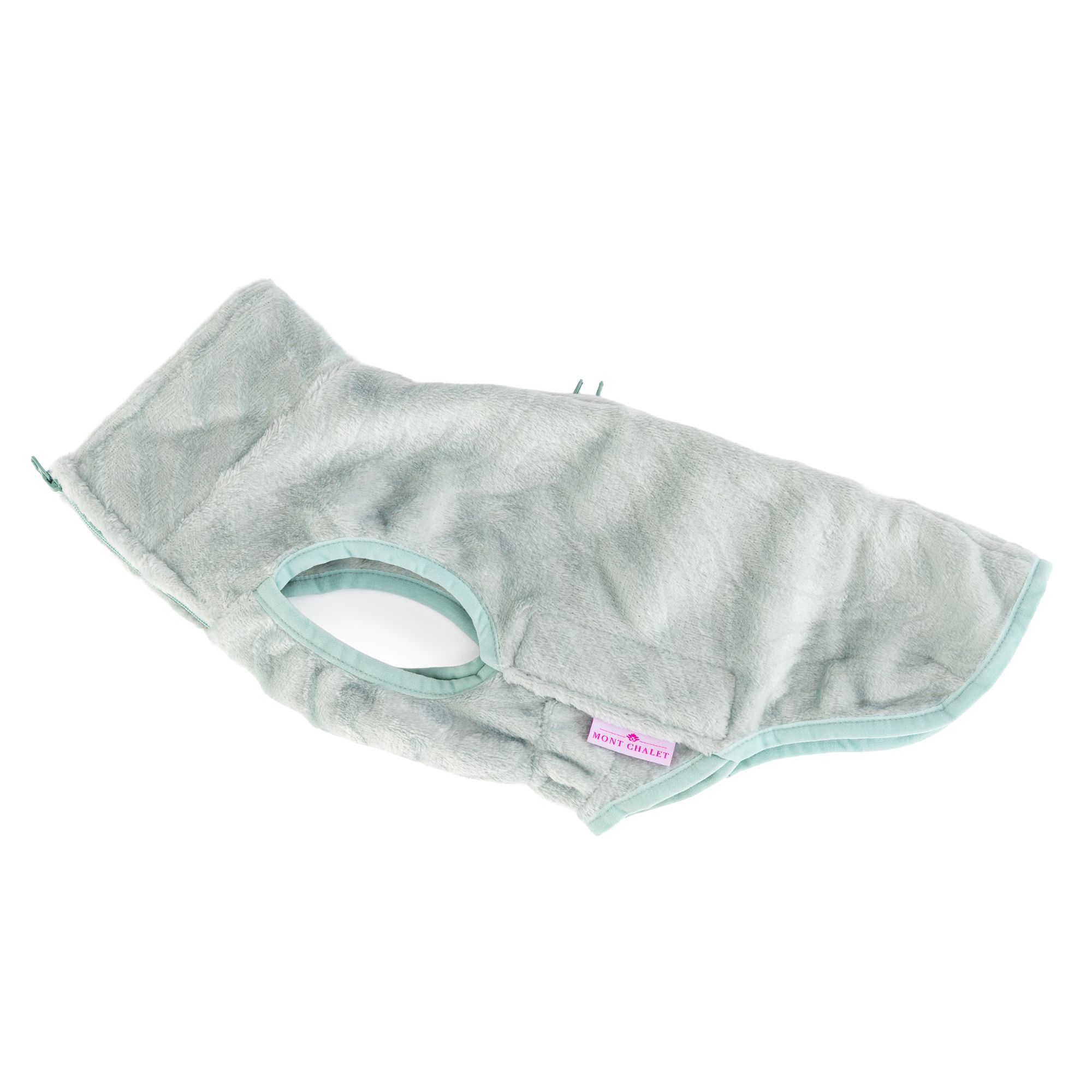 MONT CHALET Hunde-Pullover Klettverschlüsse Mikrofaser Chinchilla 2-Wege-RV, waschbar