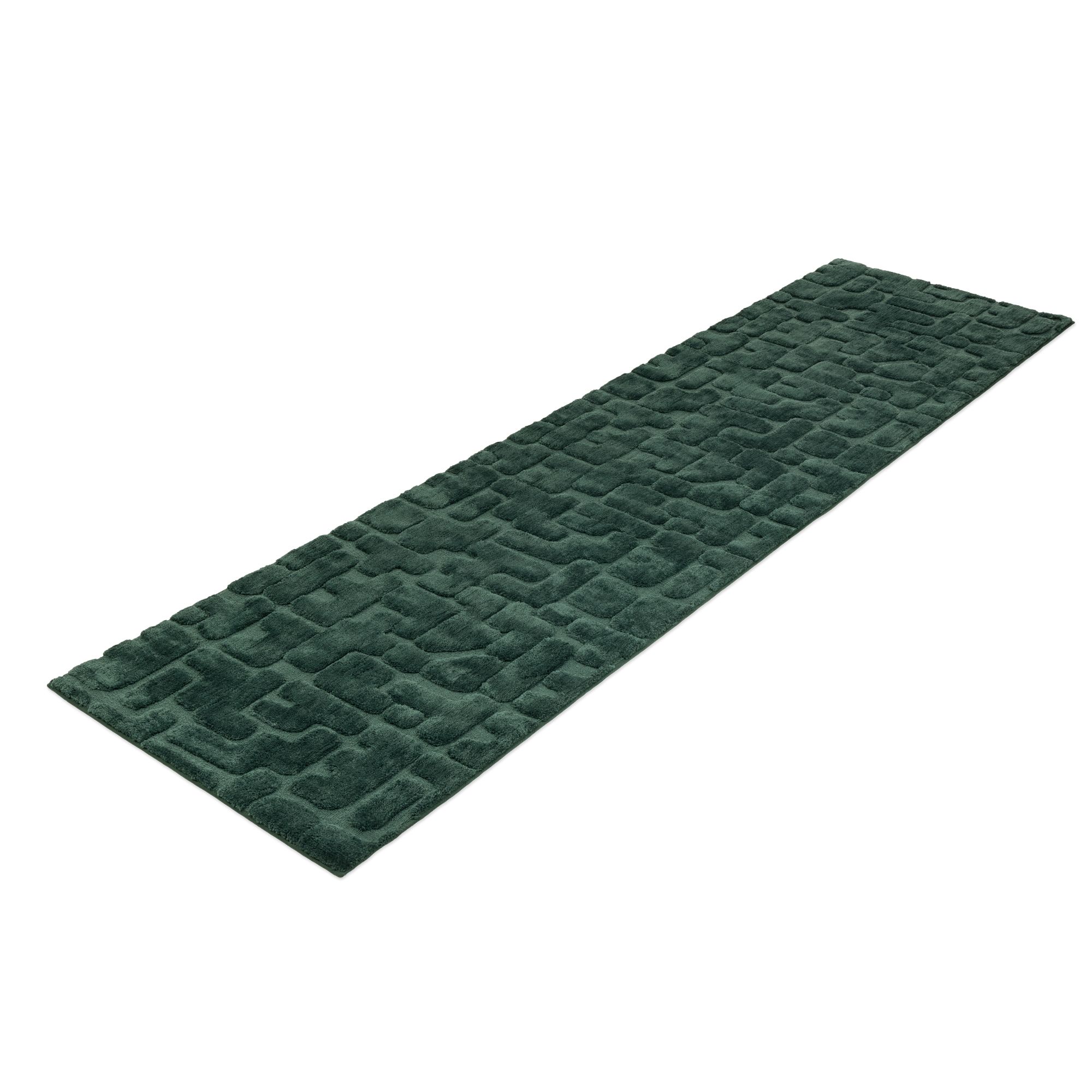 CASA FONDO 1 Läufer Hoch-/Tiefstruktur HeiQ-Ausrüstung Samt-Paspel, 80x300cm