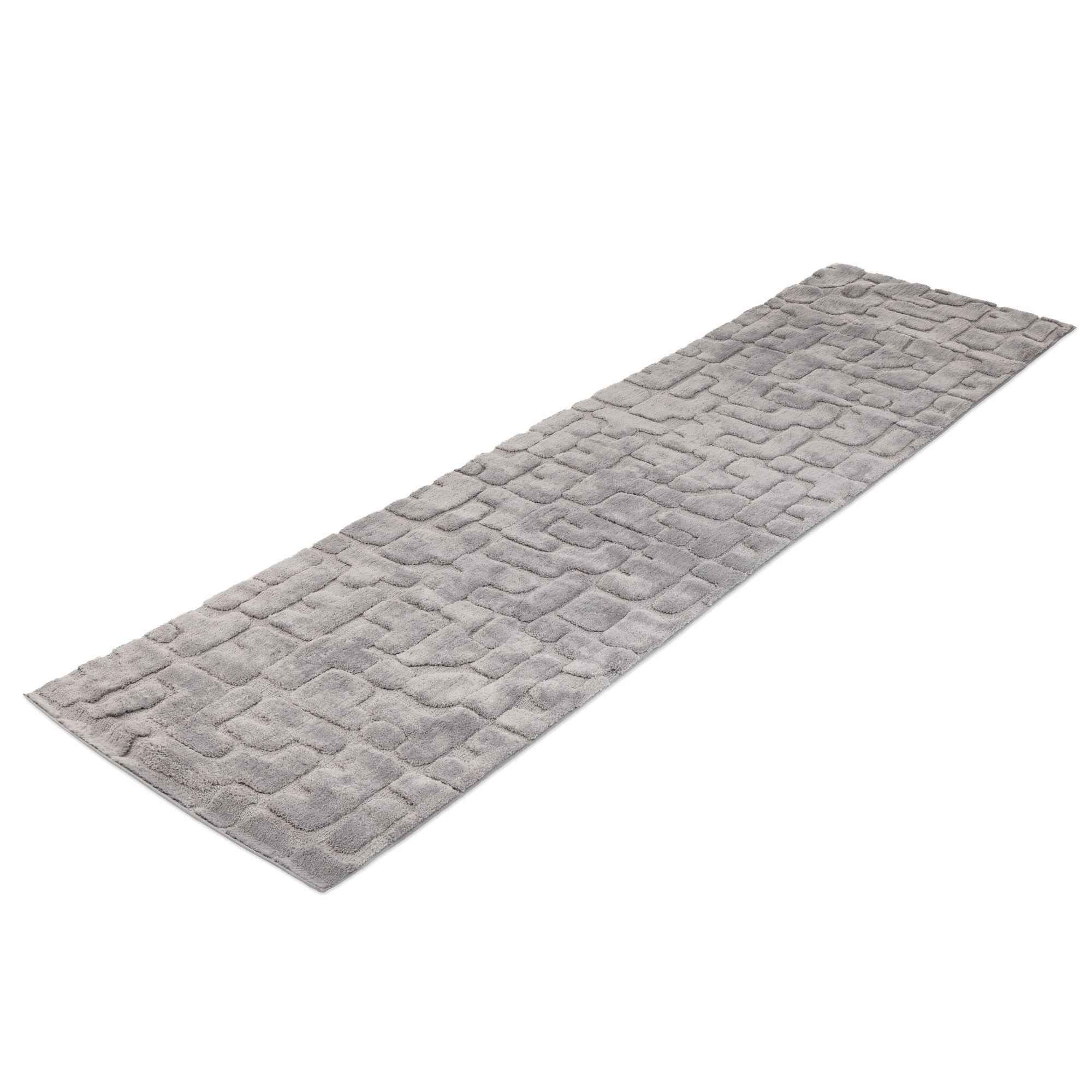 CASA FONDO 1 Läufer Hoch-/Tiefstruktur HeiQ-Ausrüstung Samt-Paspel, 80x300cm