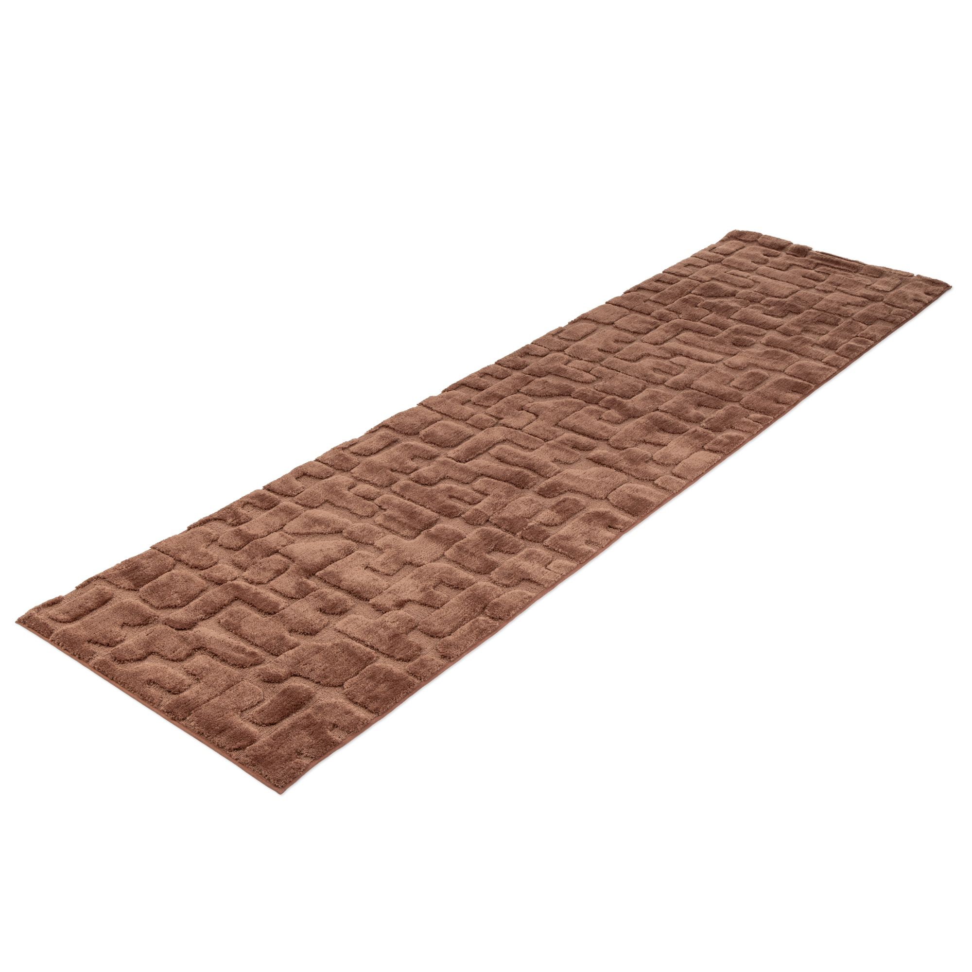 CASA FONDO 1 Läufer Hoch-/Tiefstruktur HeiQ-Ausrüstung Samt-Paspel, 80x300cm